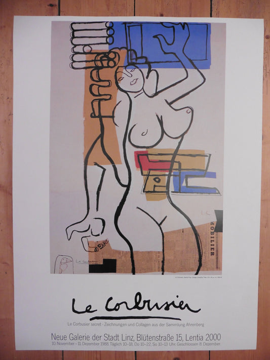 Le Corbusier original art exhibition poster - 23.2"×31.5" (59×80cm)