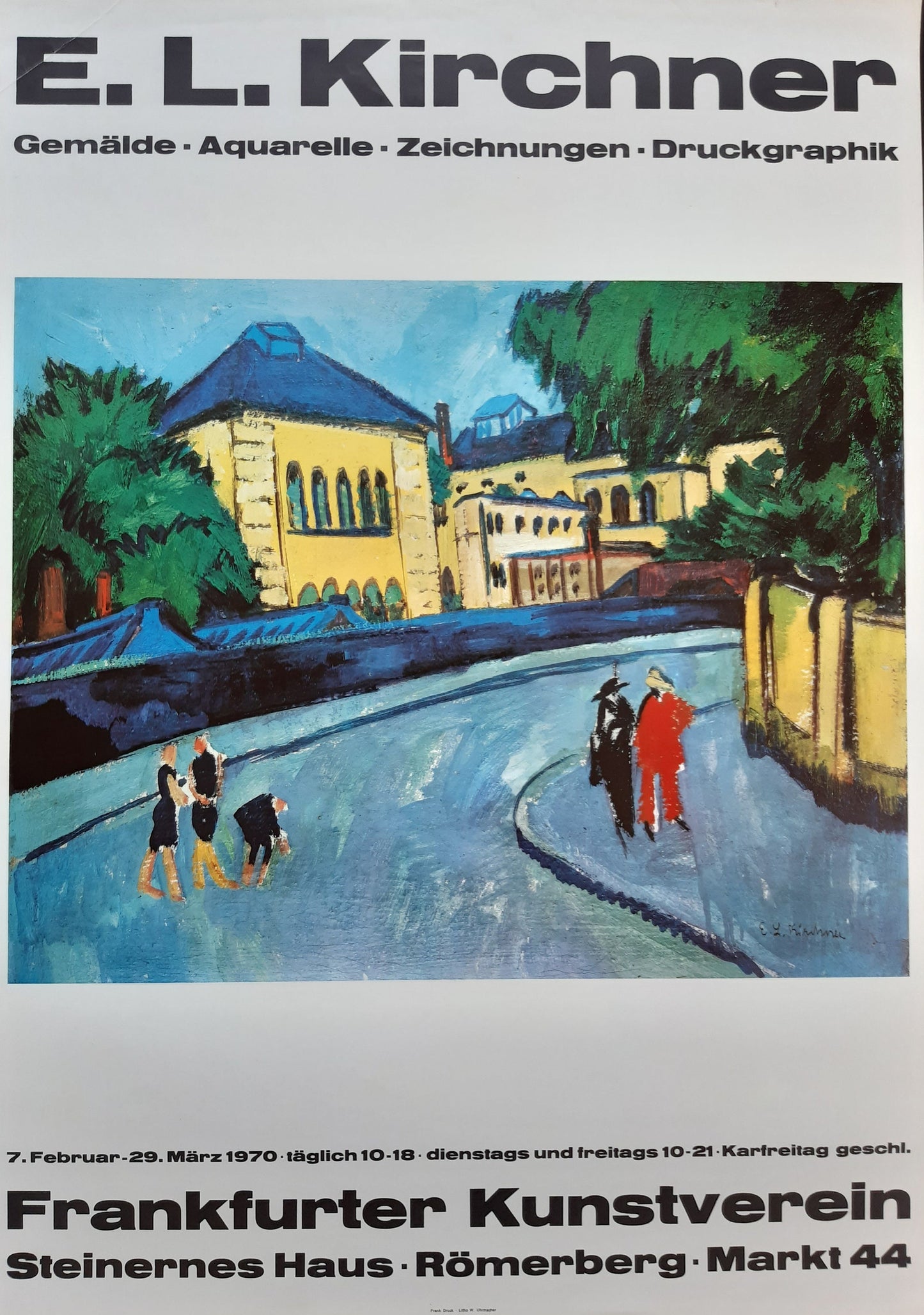 E. L. Kirchner vintage art poster - 23.2"×33.1" (59×84cm)