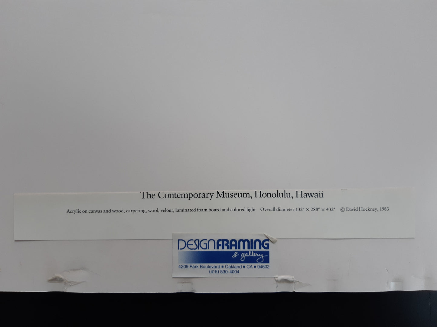 David Hockney original art poster - 20.1"×24.0" (51×61cm)