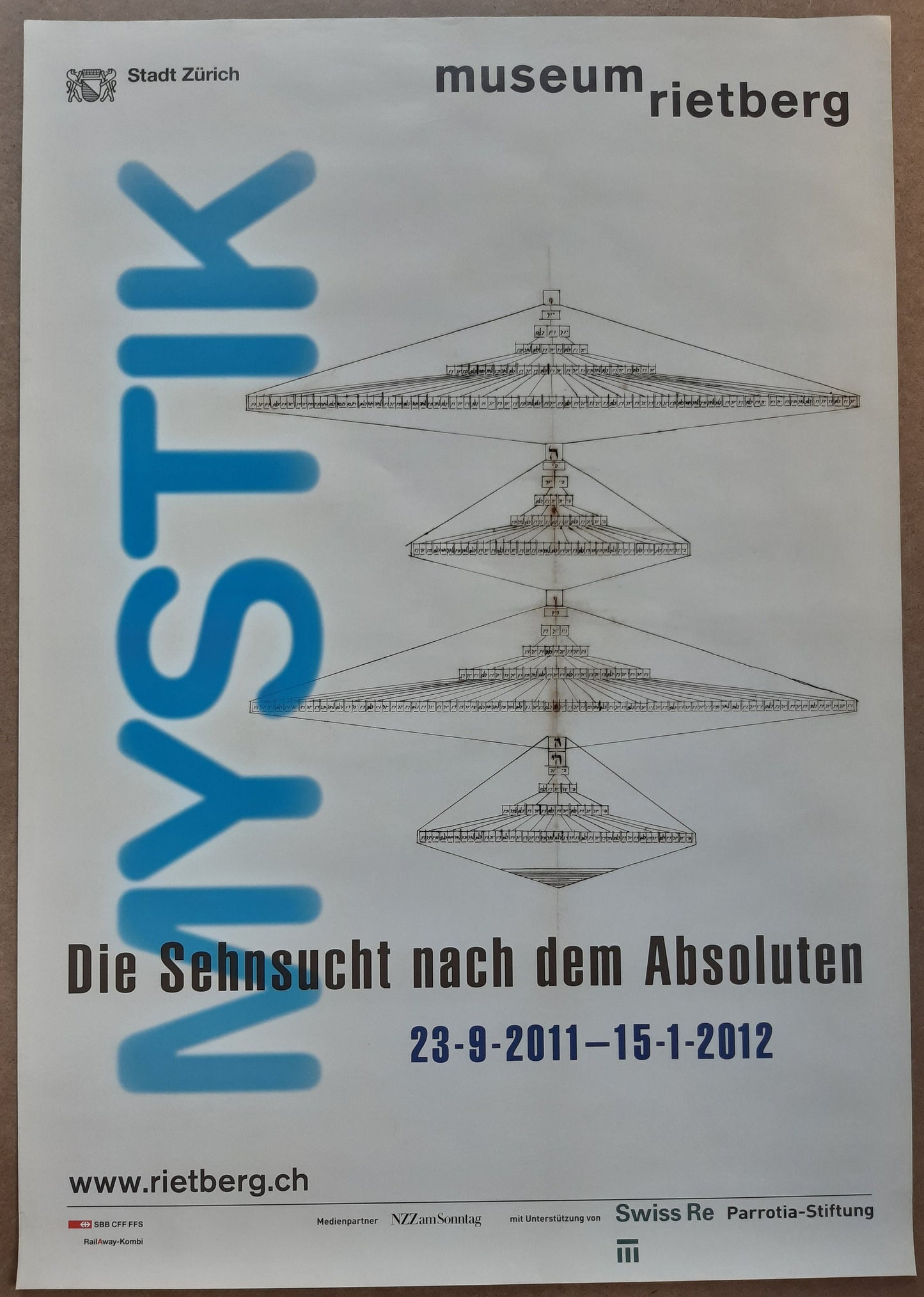 Mystik - Swiss original museum poster - 35.6"×50.4" (90.5×128cm)
