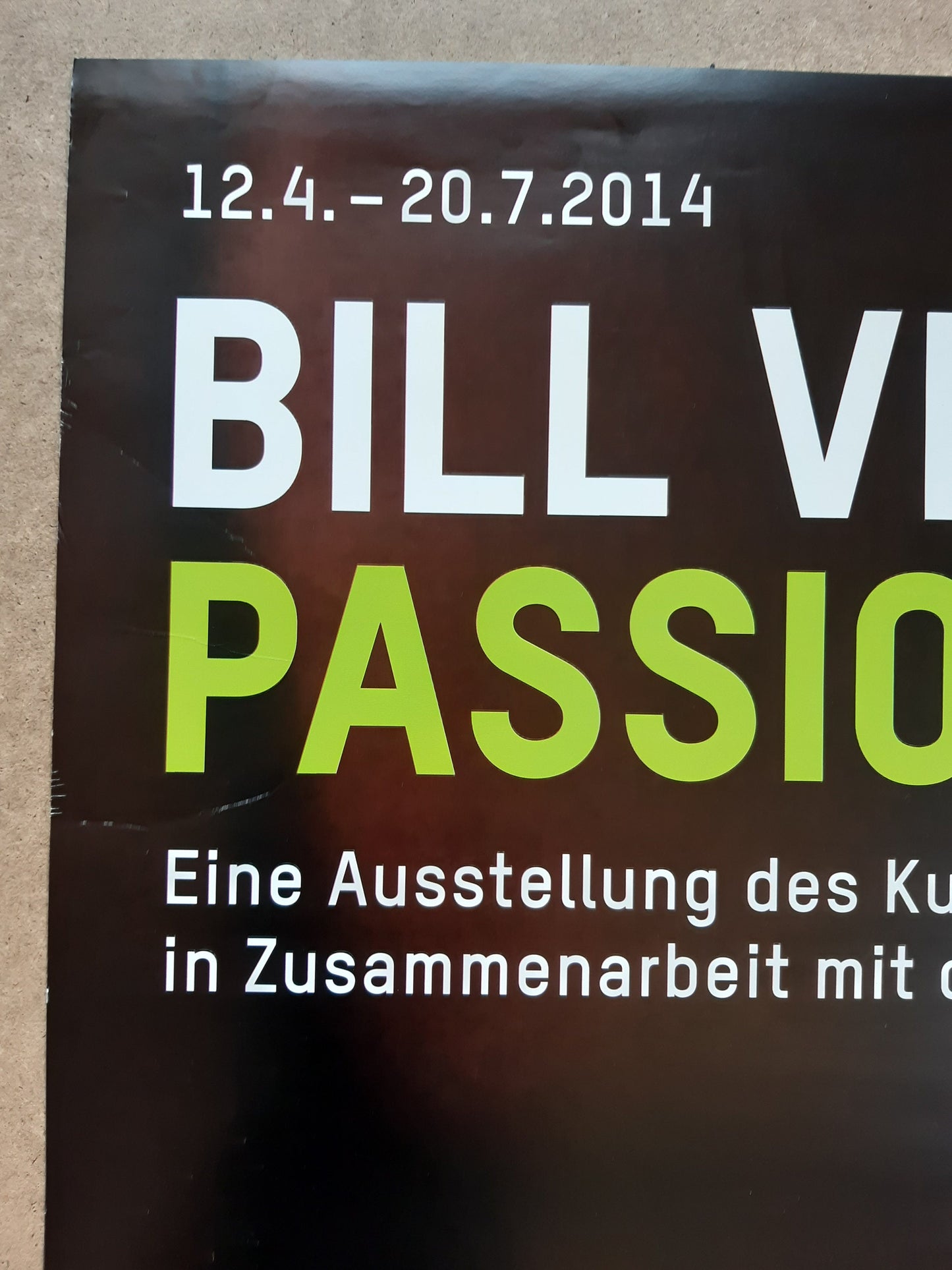 Bill Viola original museum poster - 35.6"×50.4" (90.5×128cm)