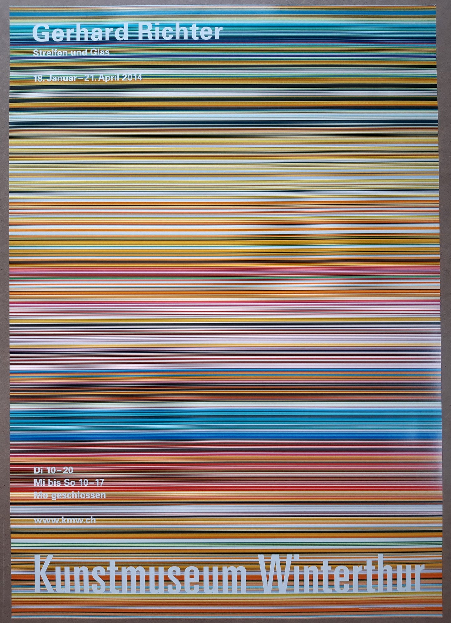 Gerhard Richter museum exhibition poster - 35.4"×50.4" (90×128cm)