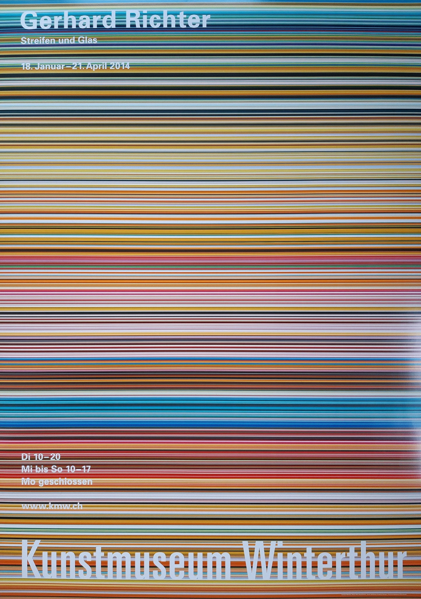 Gerhard Richter museum exhibition poster - 35.4"×50.4" (90×128cm)