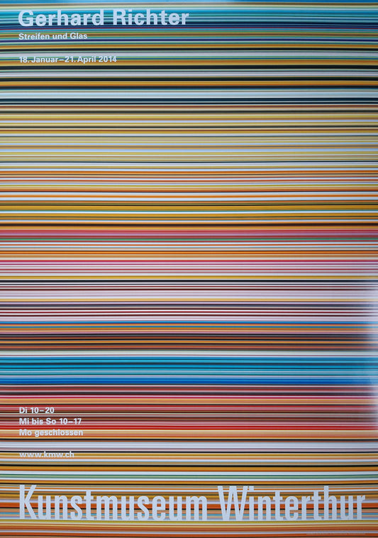Gerhard Richter museum exhibition poster - 35.4"×50.4" (90×128cm)