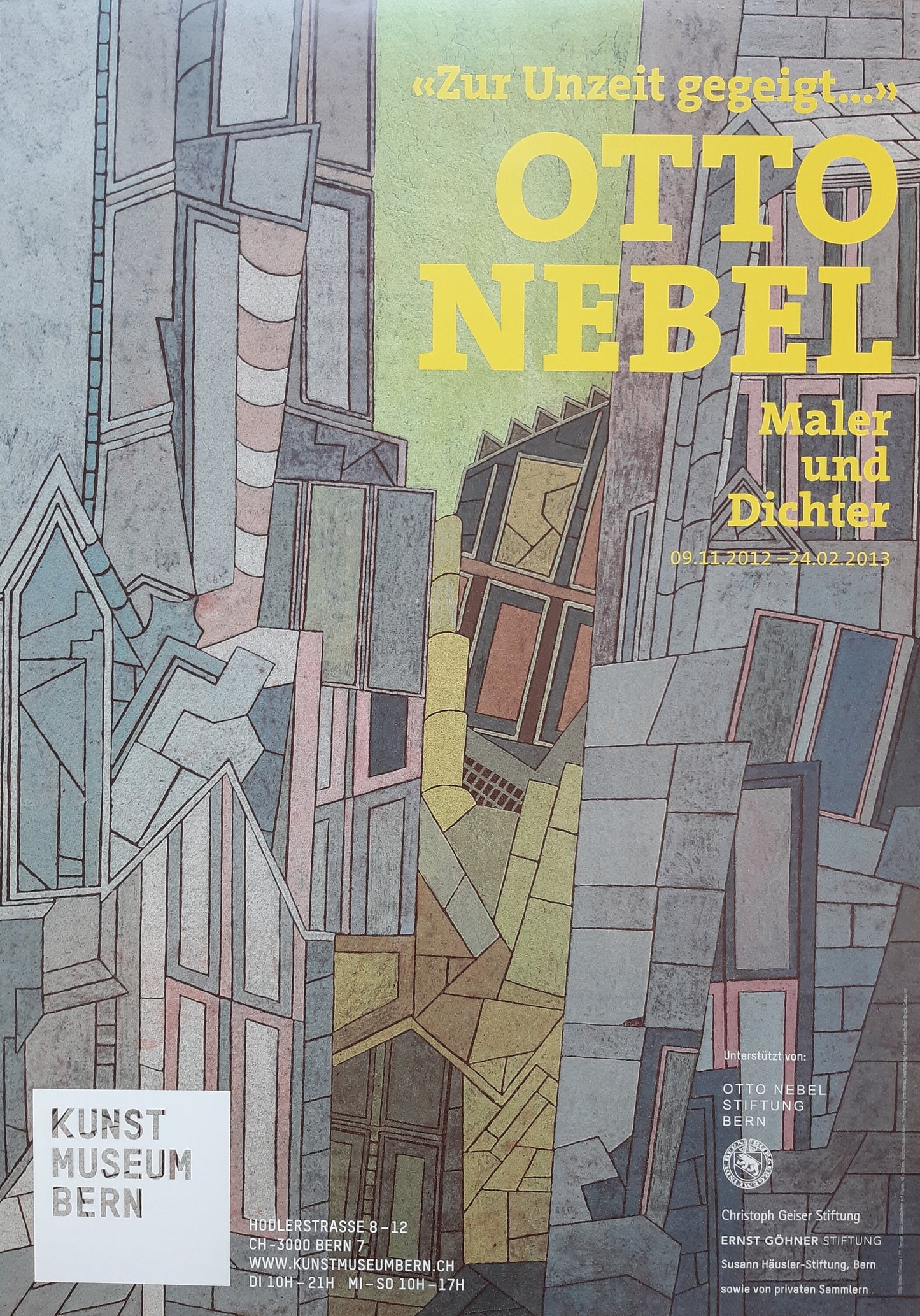 Otto Nebel original museum poster - 35.6"×50.4" (90.5×128cm)