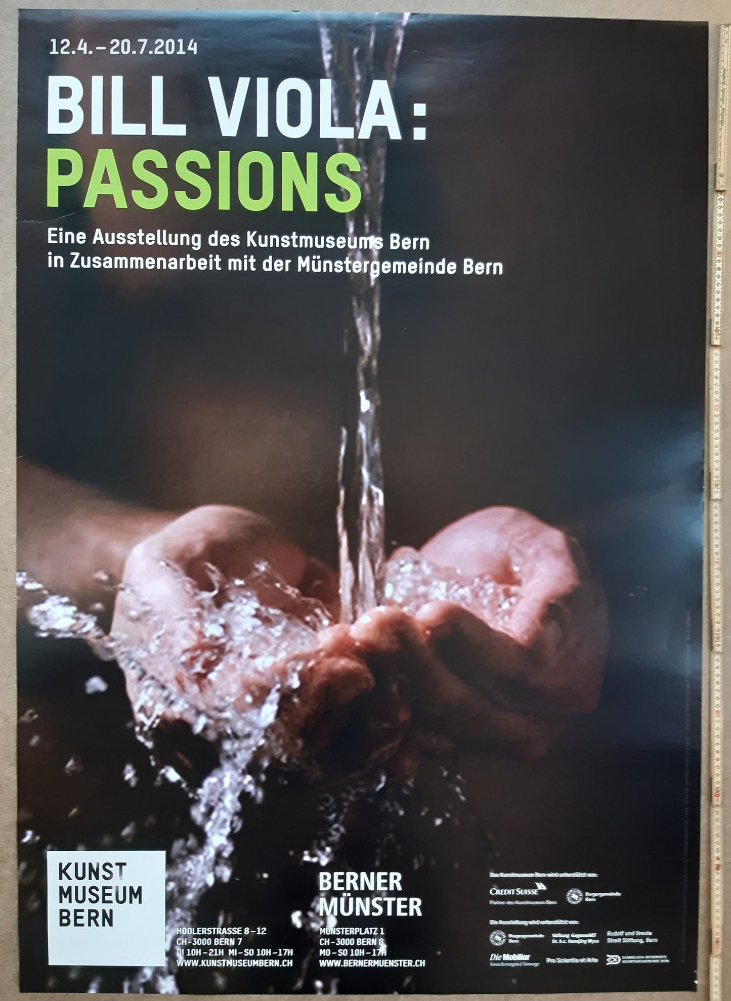 Bill Viola original museum poster - 35.6"×50.4" (90.5×128cm)