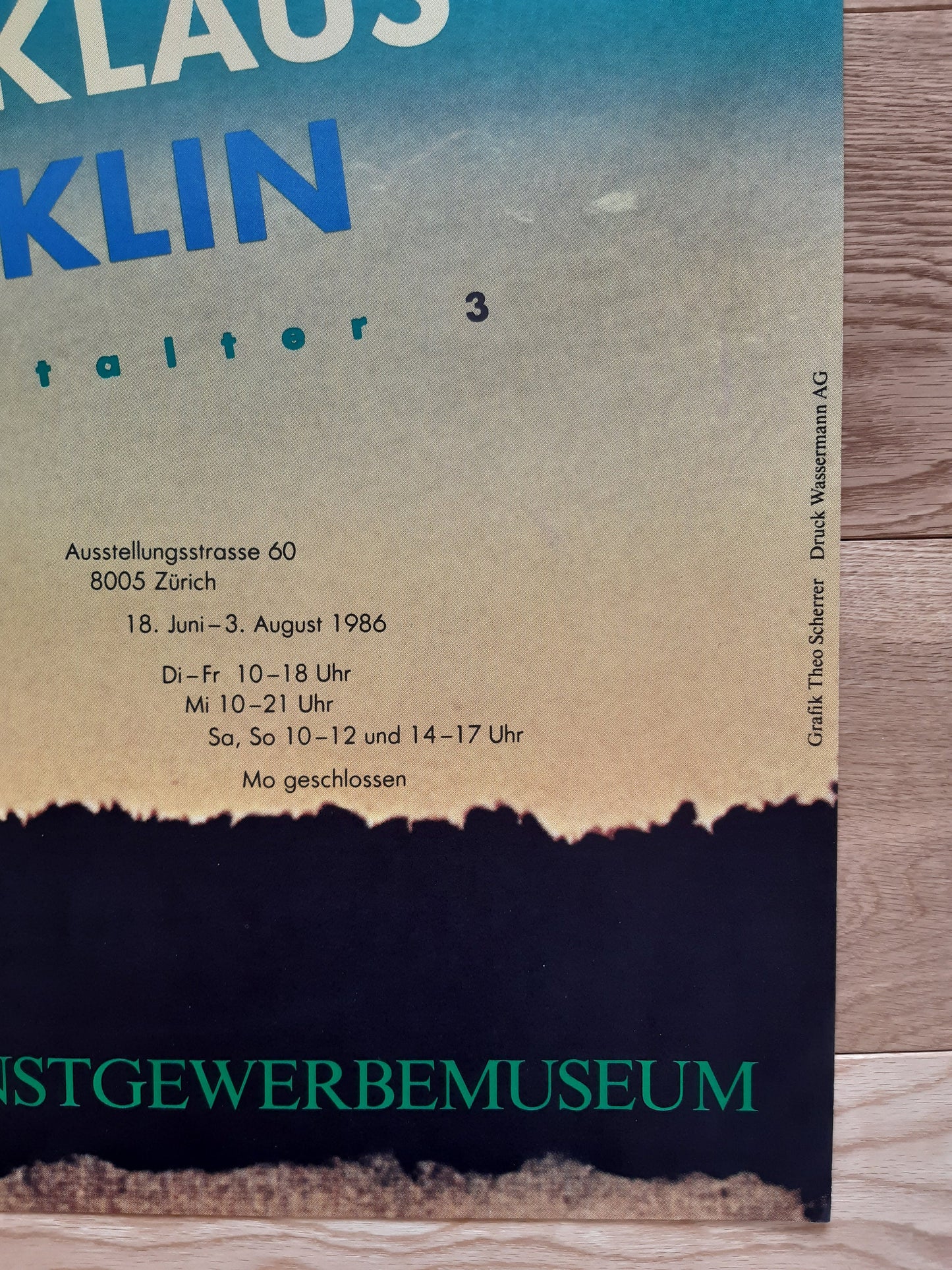 Niklaus Stöcklin original art poster - 35.4"×50.4" (90×128cm)
