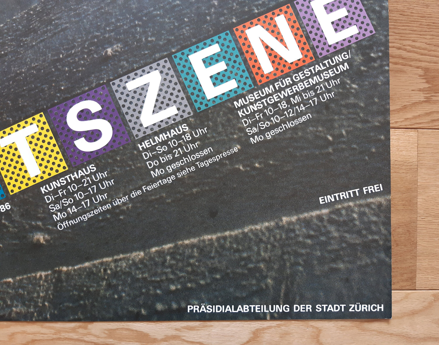 Kunstszene Zürich original art poster - 35.4"×50.4" (90×128cm)
