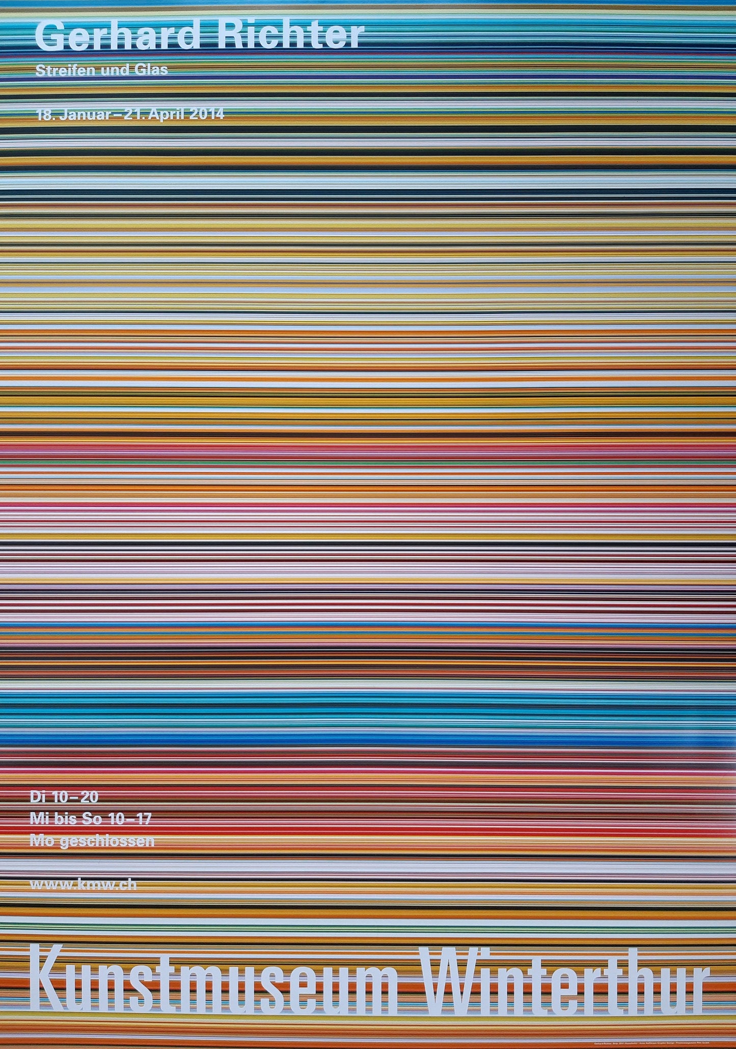 Gerhard Richter museum exhibition poster - 35.4"×50.4" (90×128cm)