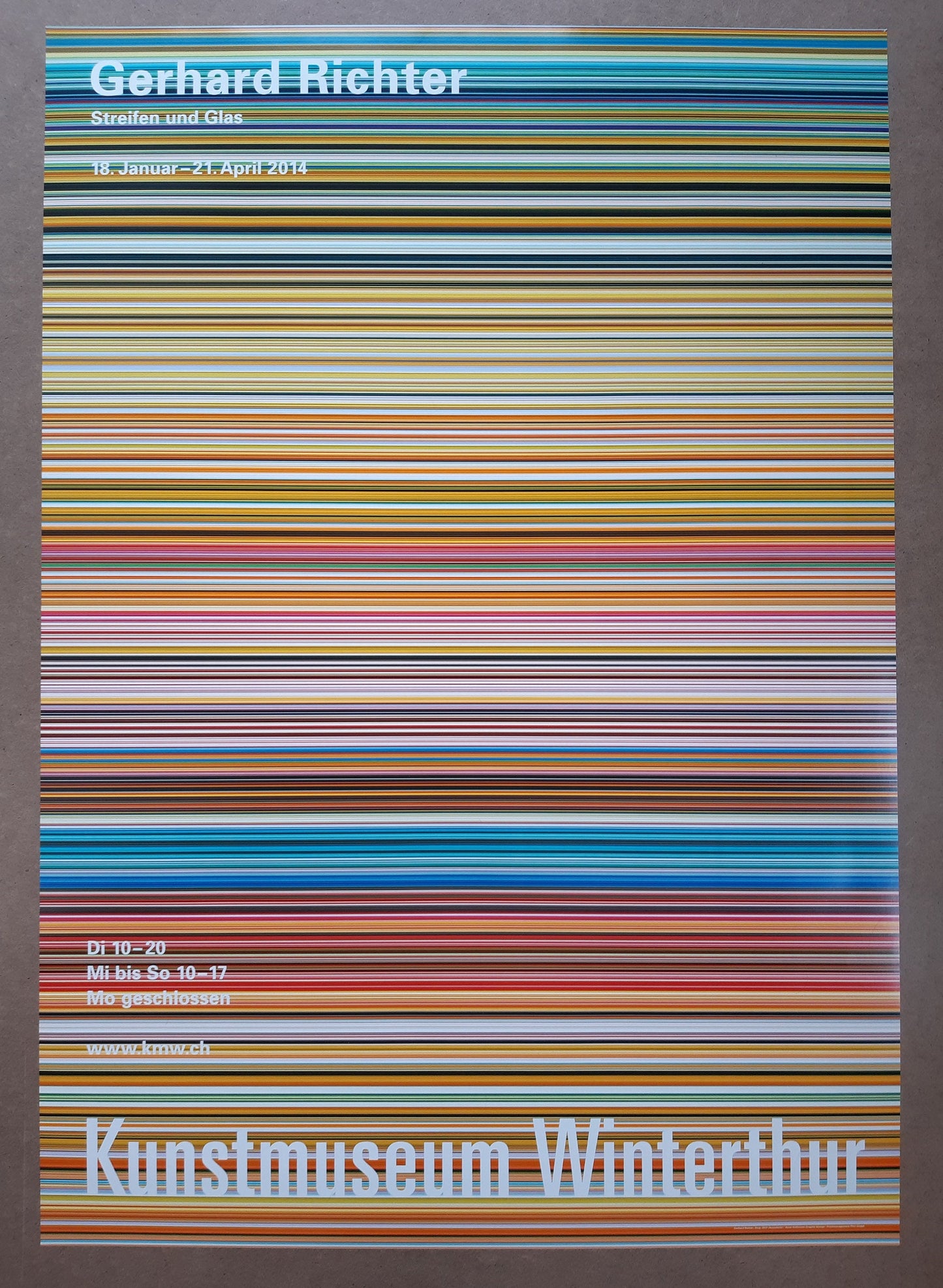 Gerhard Richter museum exhibition poster - 35.4"×50.4" (90×128cm)