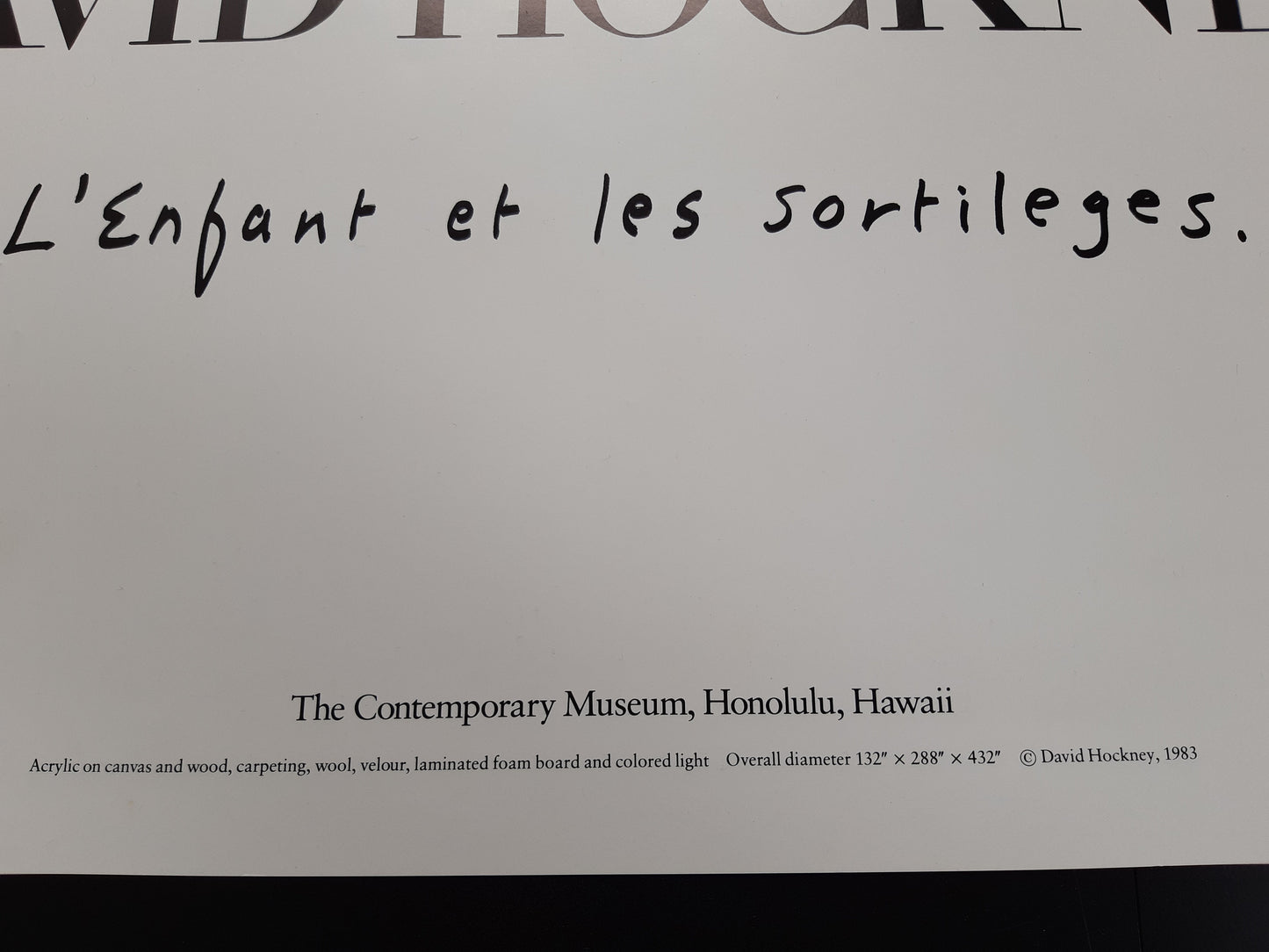 David Hockney original art poster - 20.1"×26.8" (51×68cm)