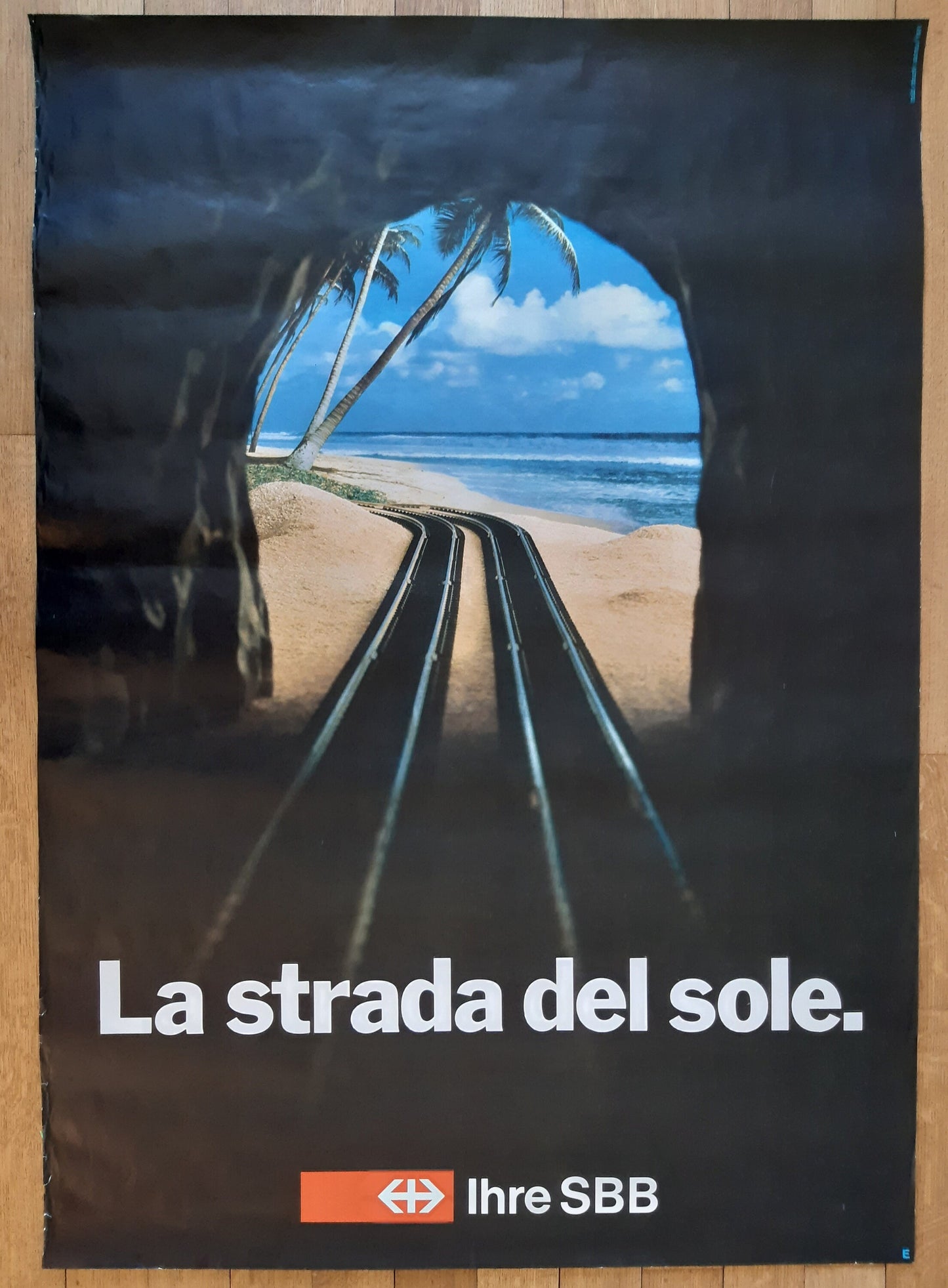 Swiss original railway travel poster - 35.6"×50.4" (90.5×128cm)