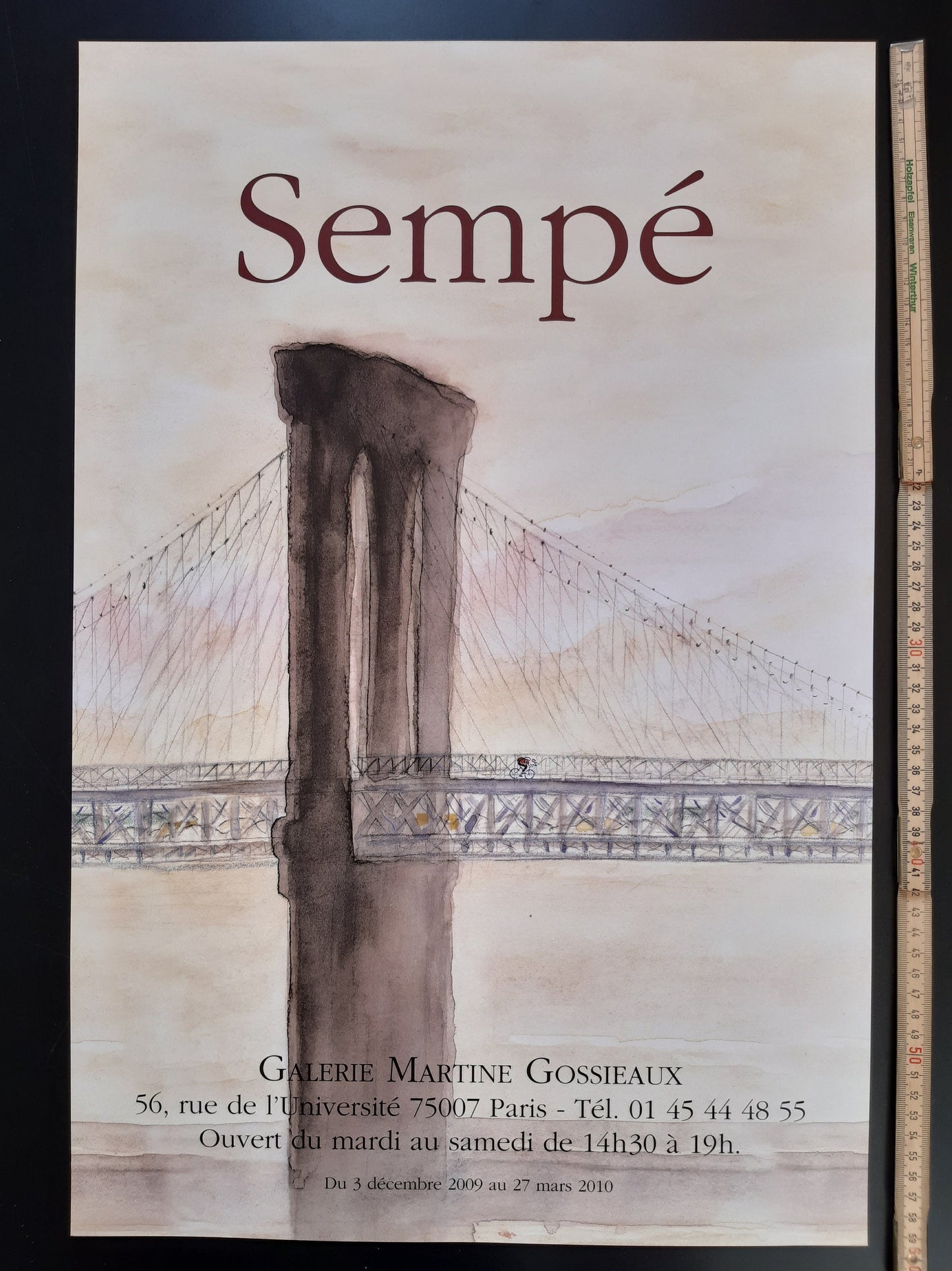Sempé original exhibition poster - 15.7"×23.6" (40×60cm)