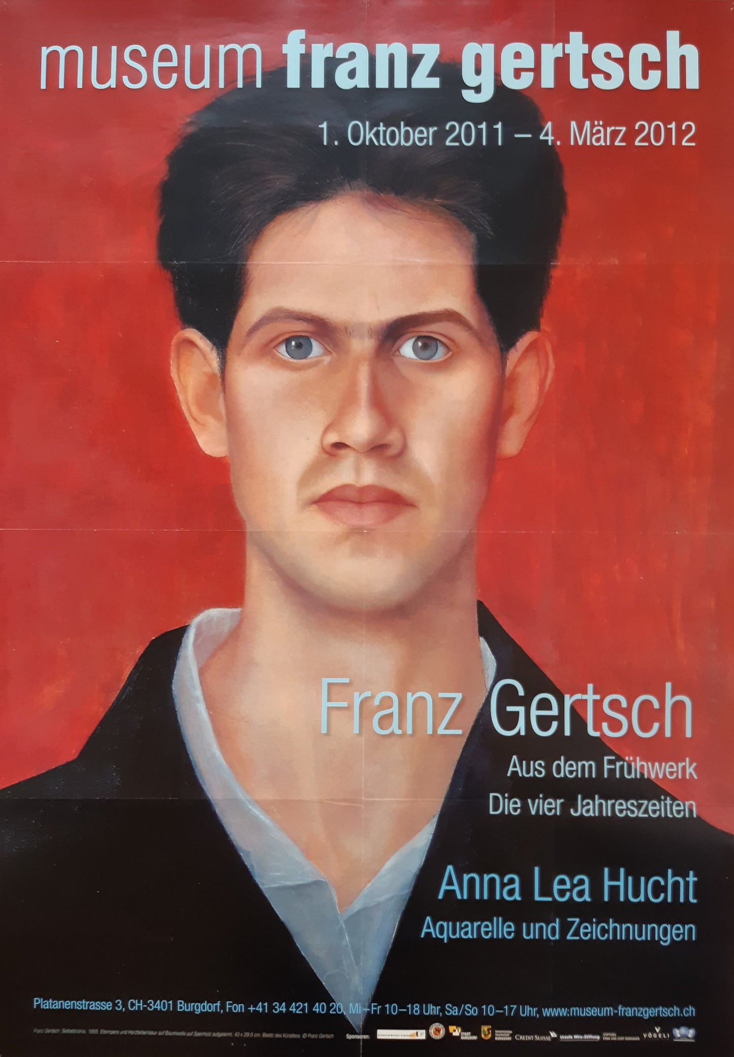 Franz Gertsch original art exhibition poster - 35.4"×50.4" (90×128cm)