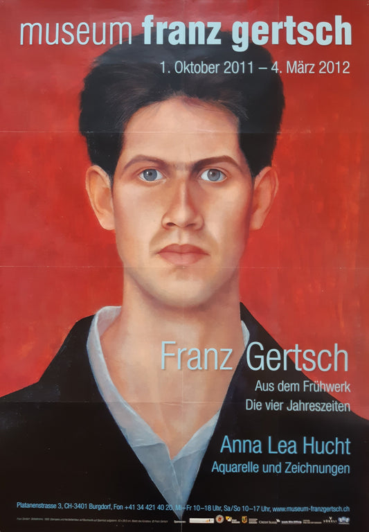 Franz Gertsch original art exhibition poster - 35.4"×50.4" (90×128cm)
