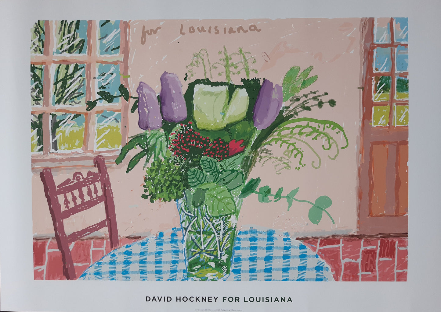 David Hockney original art poster - 23.4"×33.1" (59.5×84cm)