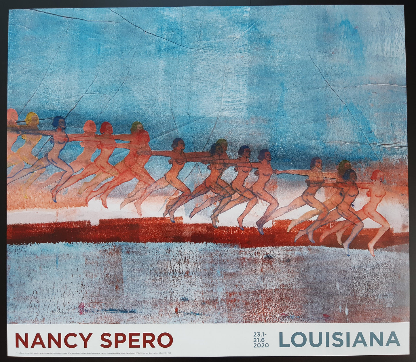 Nancy Spero original art poster - 26.8"×23.2" (68×59cm)