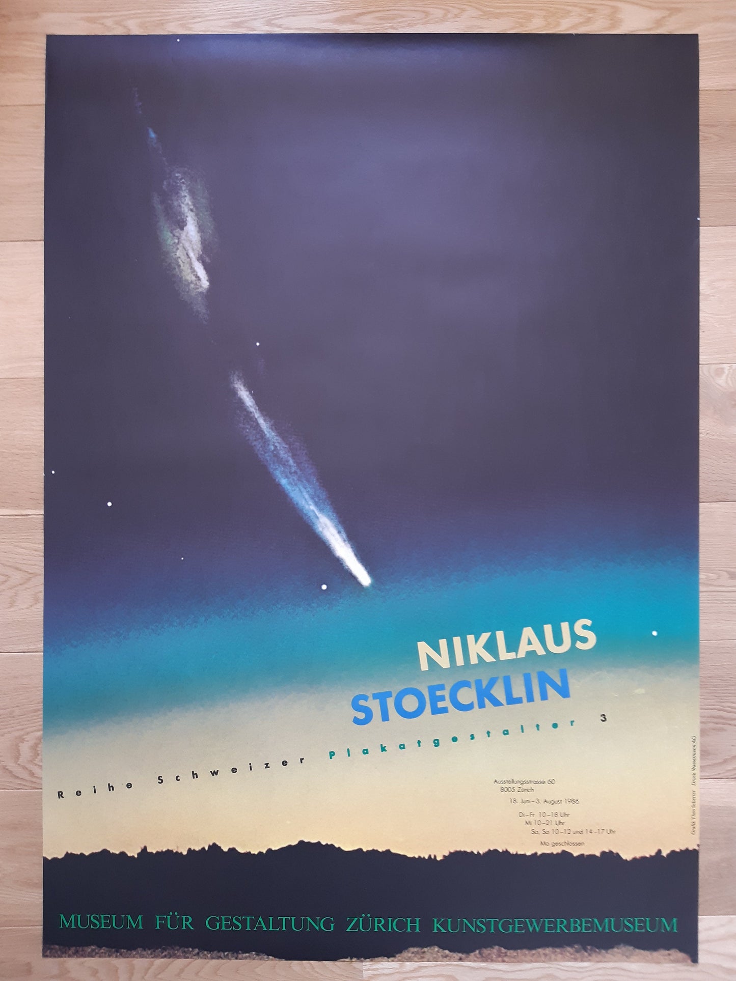 Niklaus Stöcklin original art poster - 35.4"×50.4" (90×128cm)