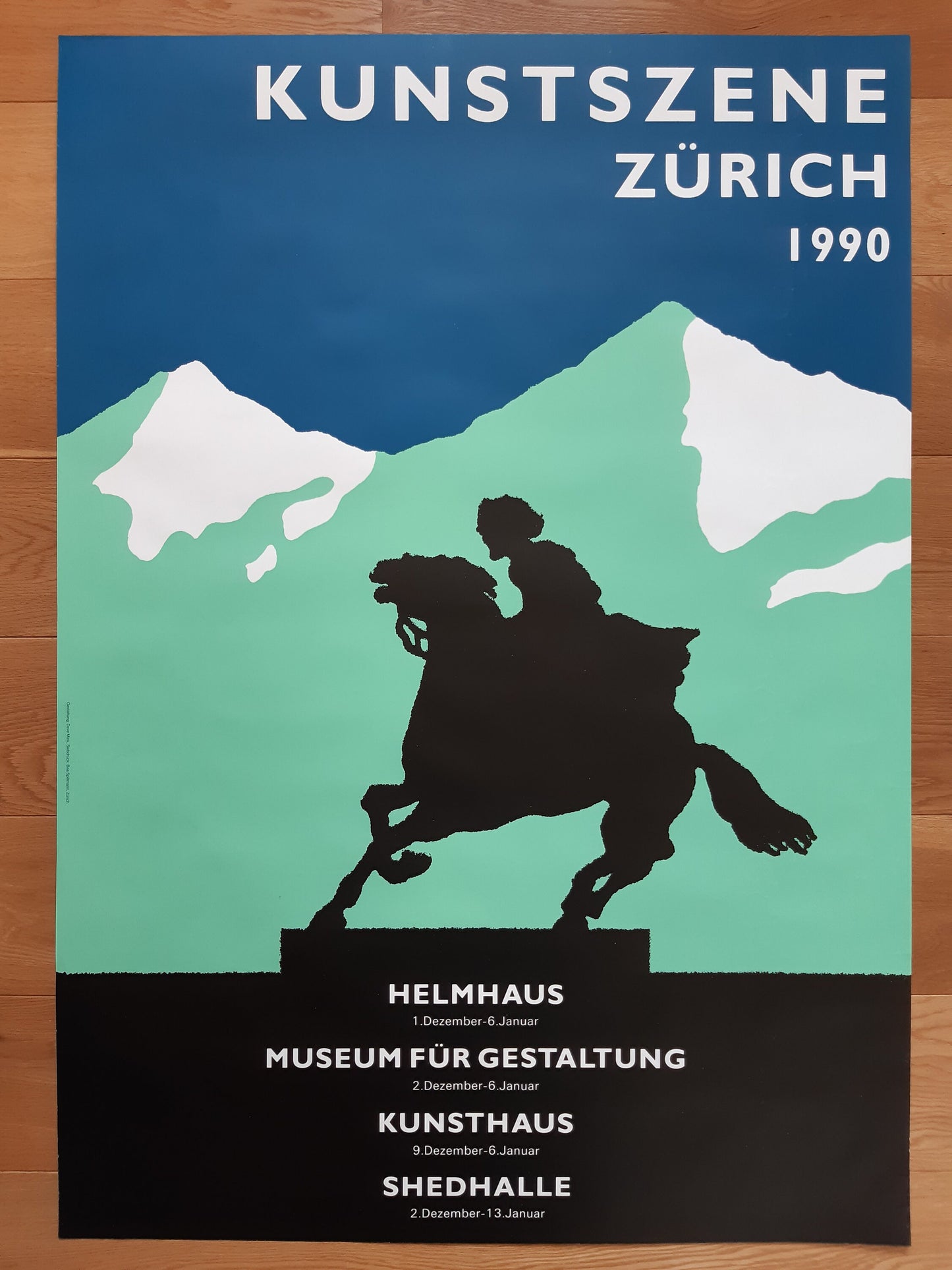 Kunstszene Zürich original art poster - 35.4"×50.4" (90×128cm)