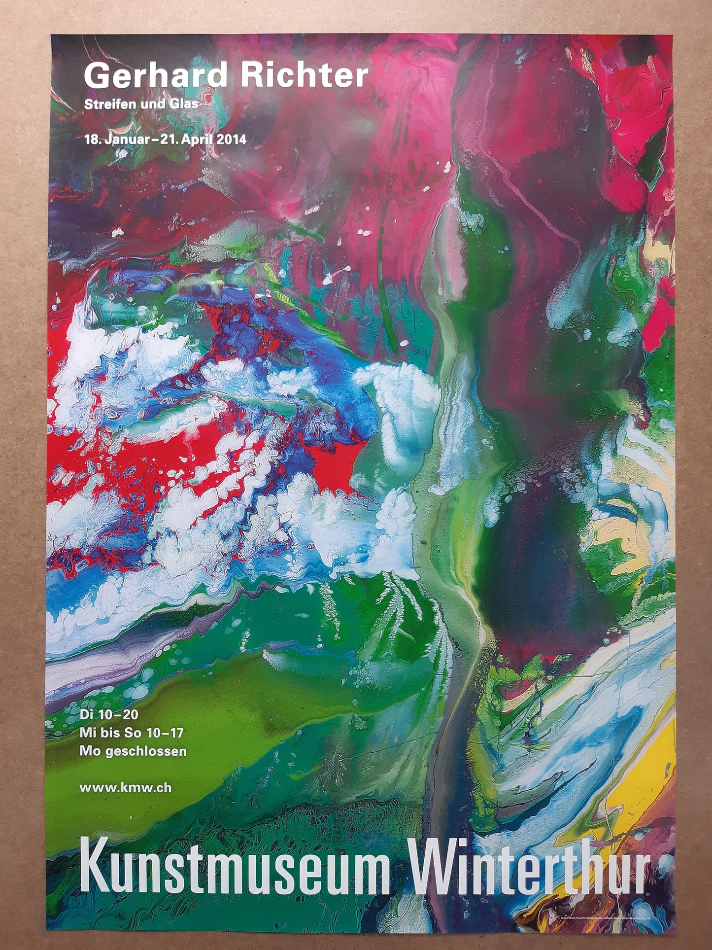 Gerhard Richter museum exhibition poster - 35.4"×50.4" (90×128cm)