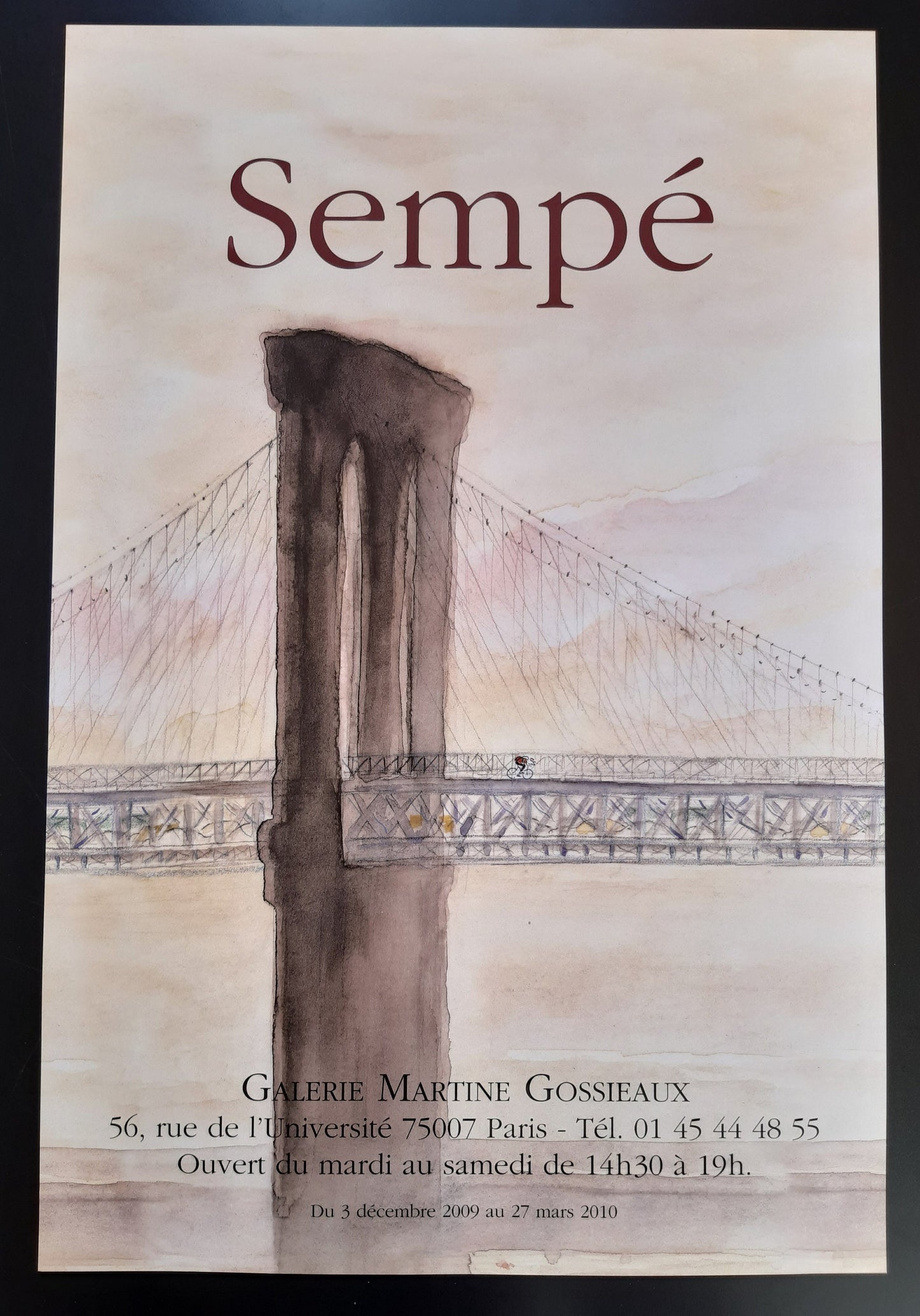 Sempé original exhibition poster - 15.7"×23.6" (40×60cm)
