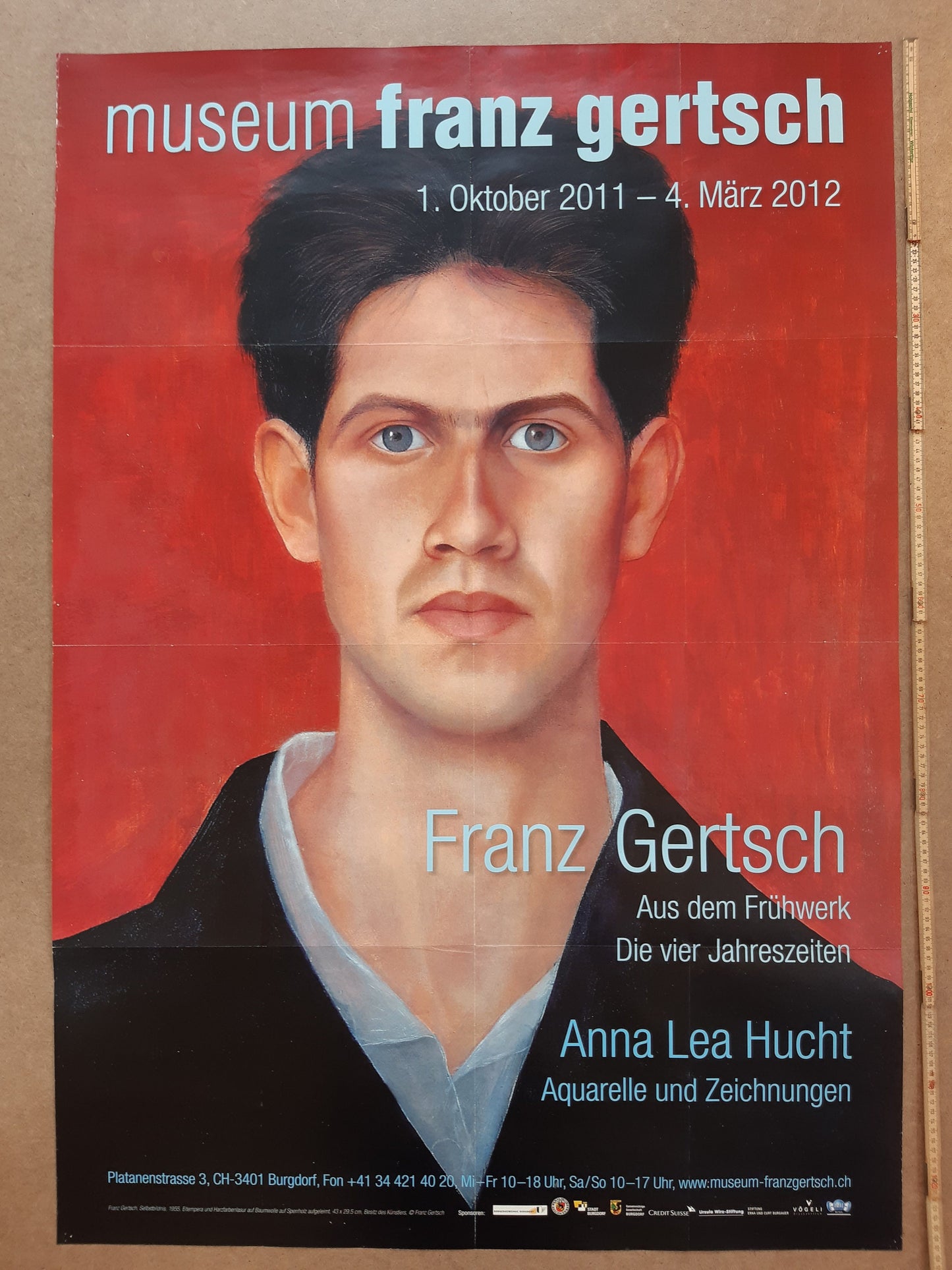 Franz Gertsch original art exhibition poster - 35.4"×50.4" (90×128cm)