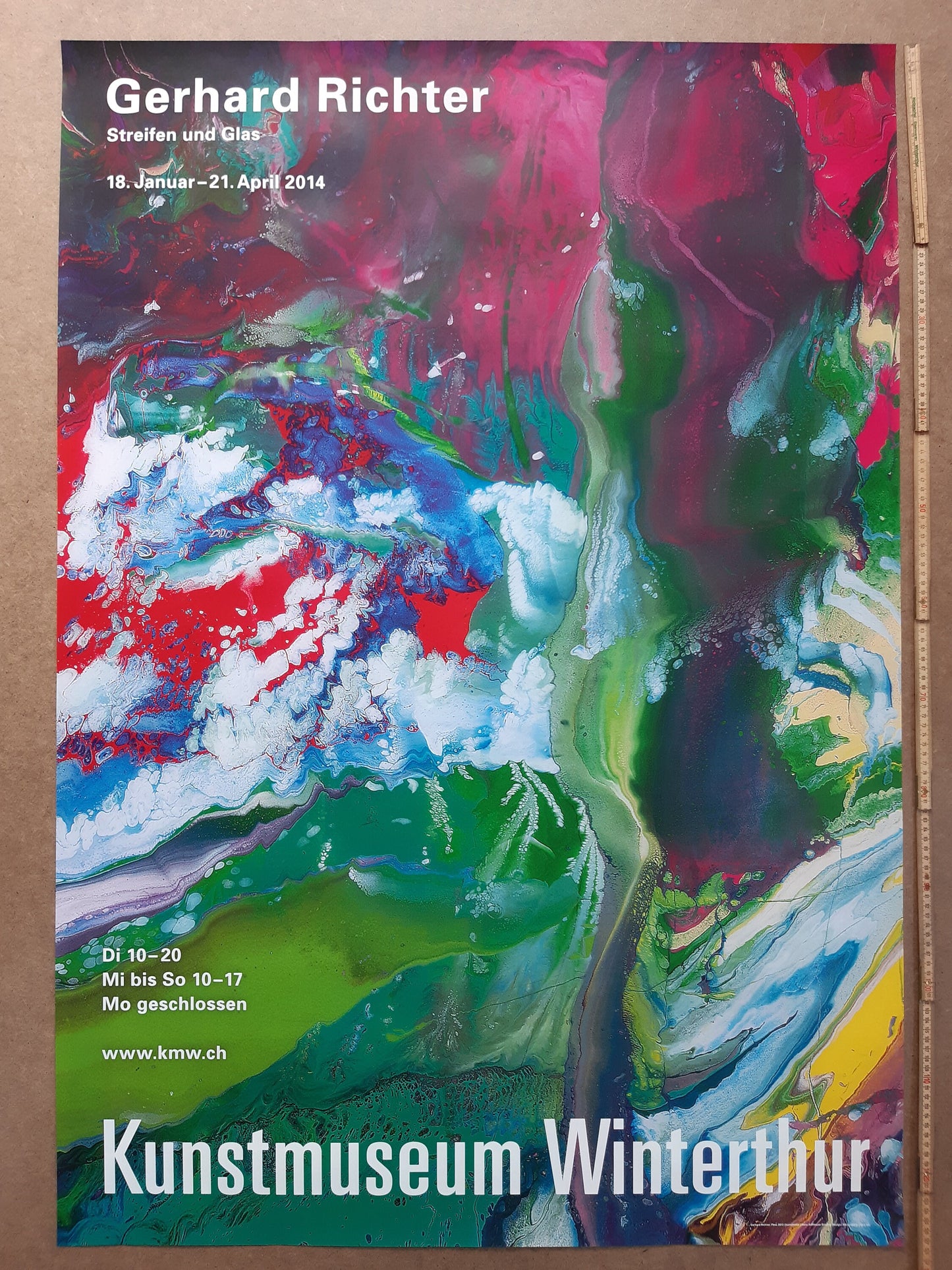 Gerhard Richter museum exhibition poster - 35.4"×50.4" (90×128cm)