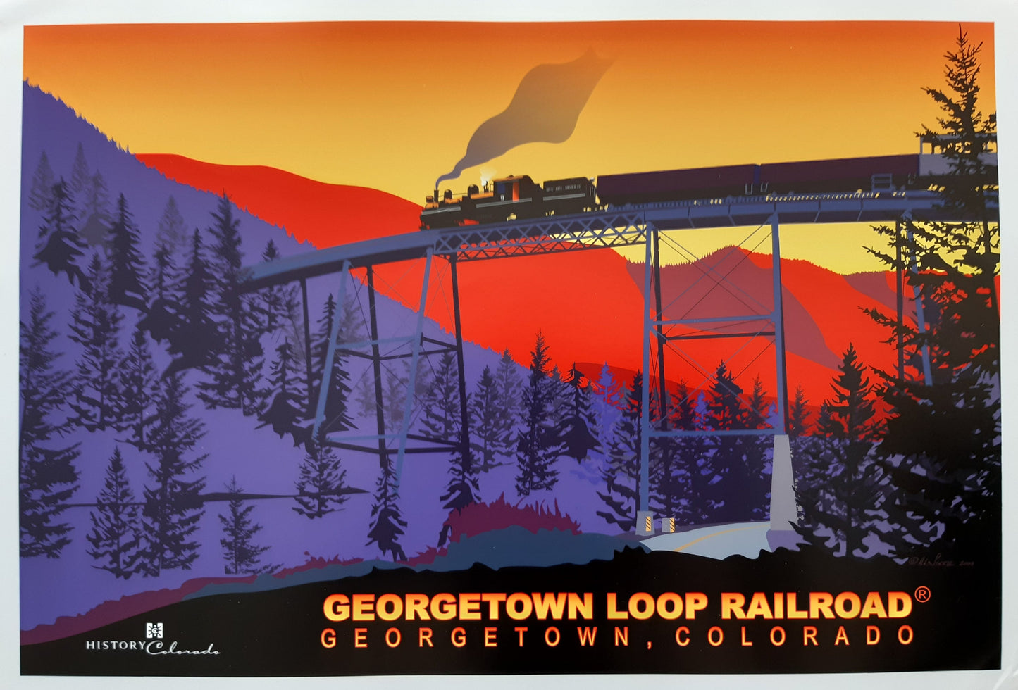 Colorado train travel poster - 13.0"×18.9" (33×48cm)