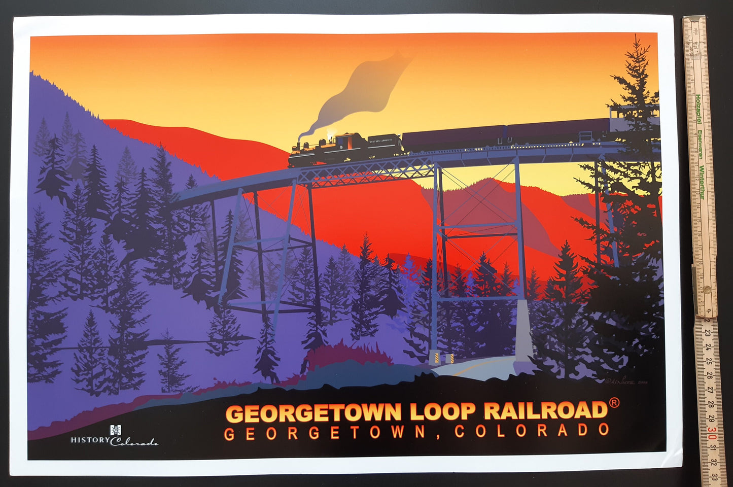 Colorado train travel poster - 13.0"×18.9" (33×48cm)