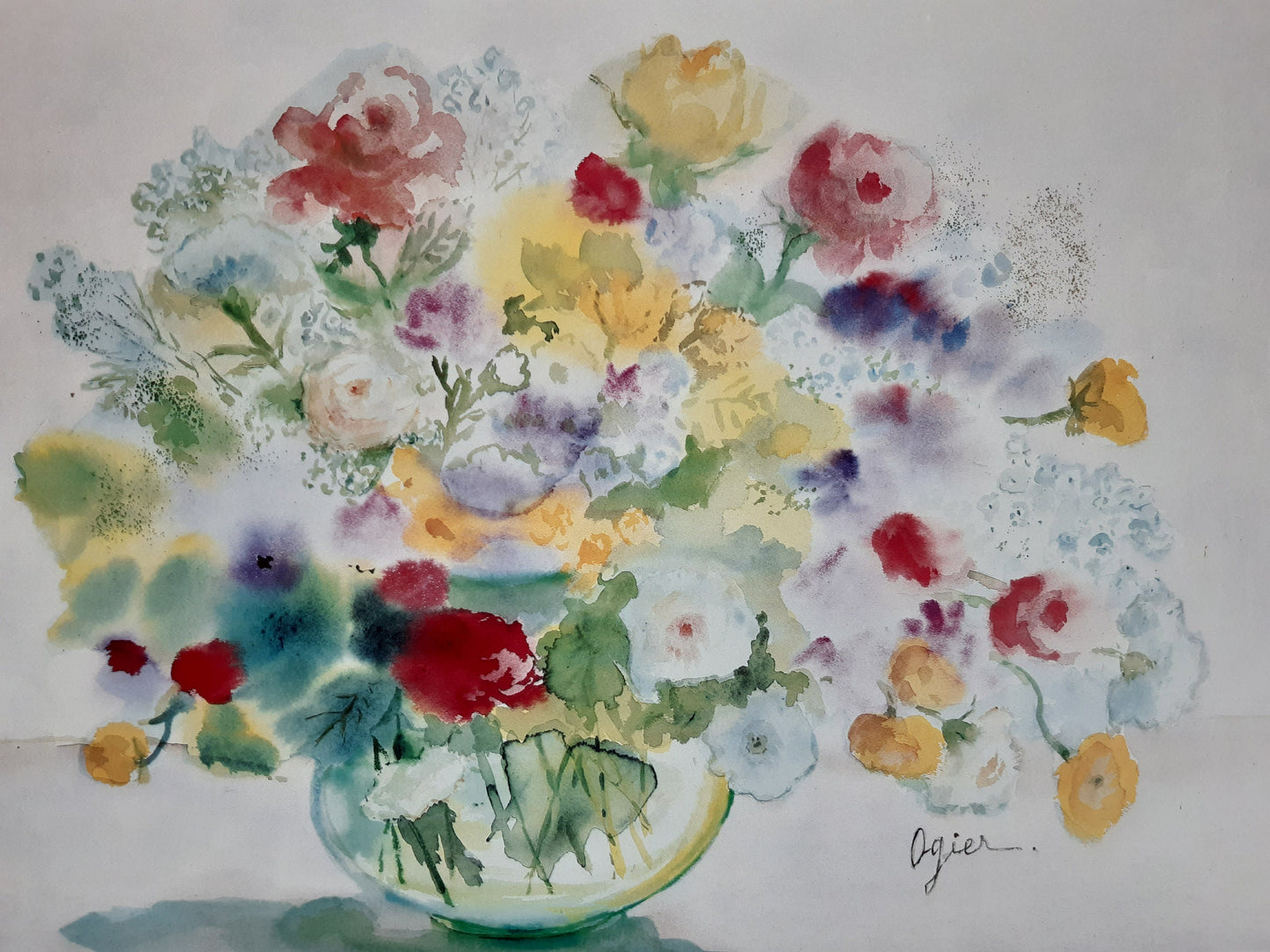 Marie-Louise Ogier original art poster - 19.1"×27.2" (48.5×69cm)