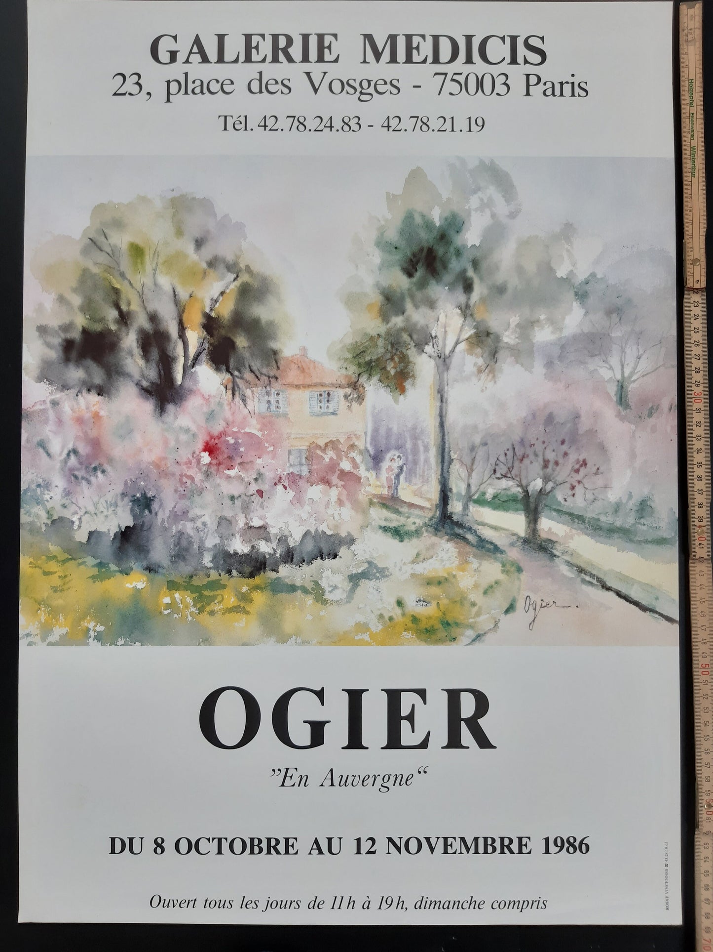 Marie-Louise Ogier original art poster - 19.1"×27.2" (48.5×69cm)