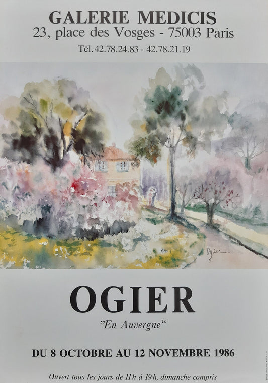 Marie-Louise Ogier original art poster - 19.1"×27.2" (48.5×69cm)