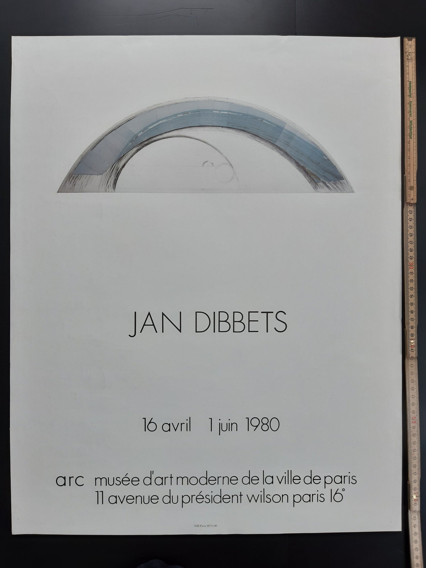 Jan Dibbets original art poster - 20.1"×25.6" (51×65cm)