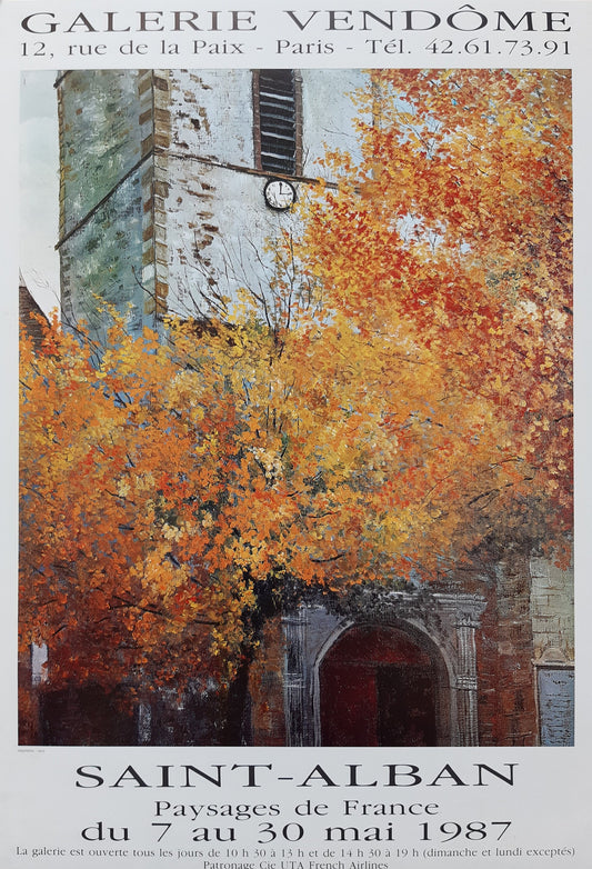 Michel Saint-Alban original art poster - 17.3"×25.0" (44×63.5cm)