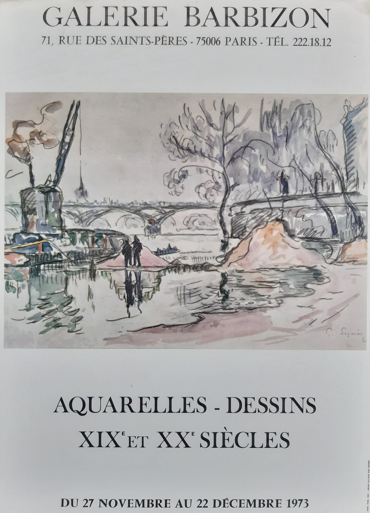 Paul Signac original art poster - 17.3"×23.6" (44×60cm)