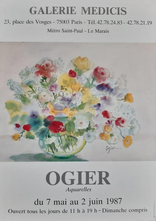 Marie-Louise Ogier original art poster - 19.1"×27.2" (48.5×69cm)