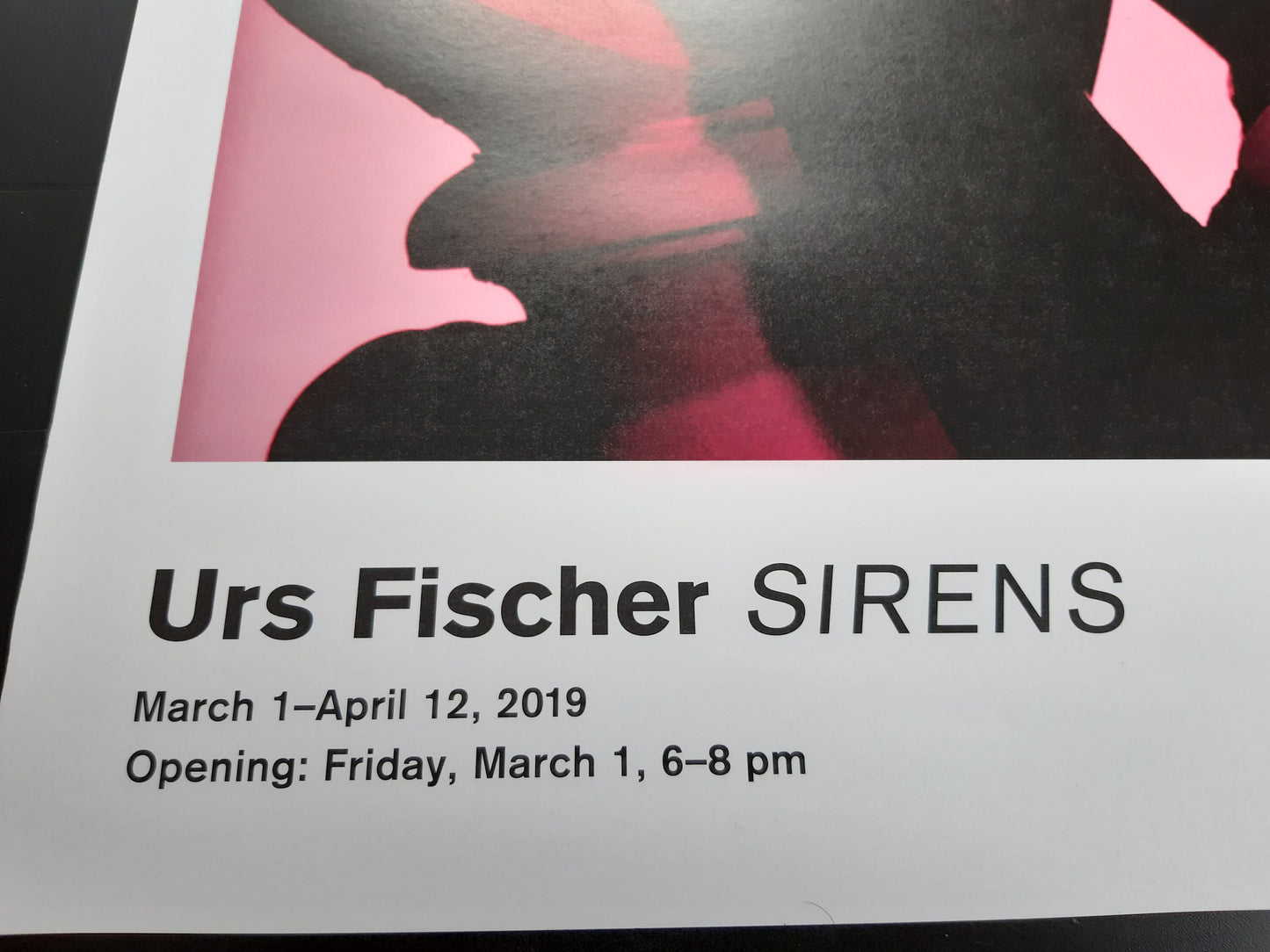 Urs Fischer art exhibition poster - 23.2"×33.1" (59×84cm)