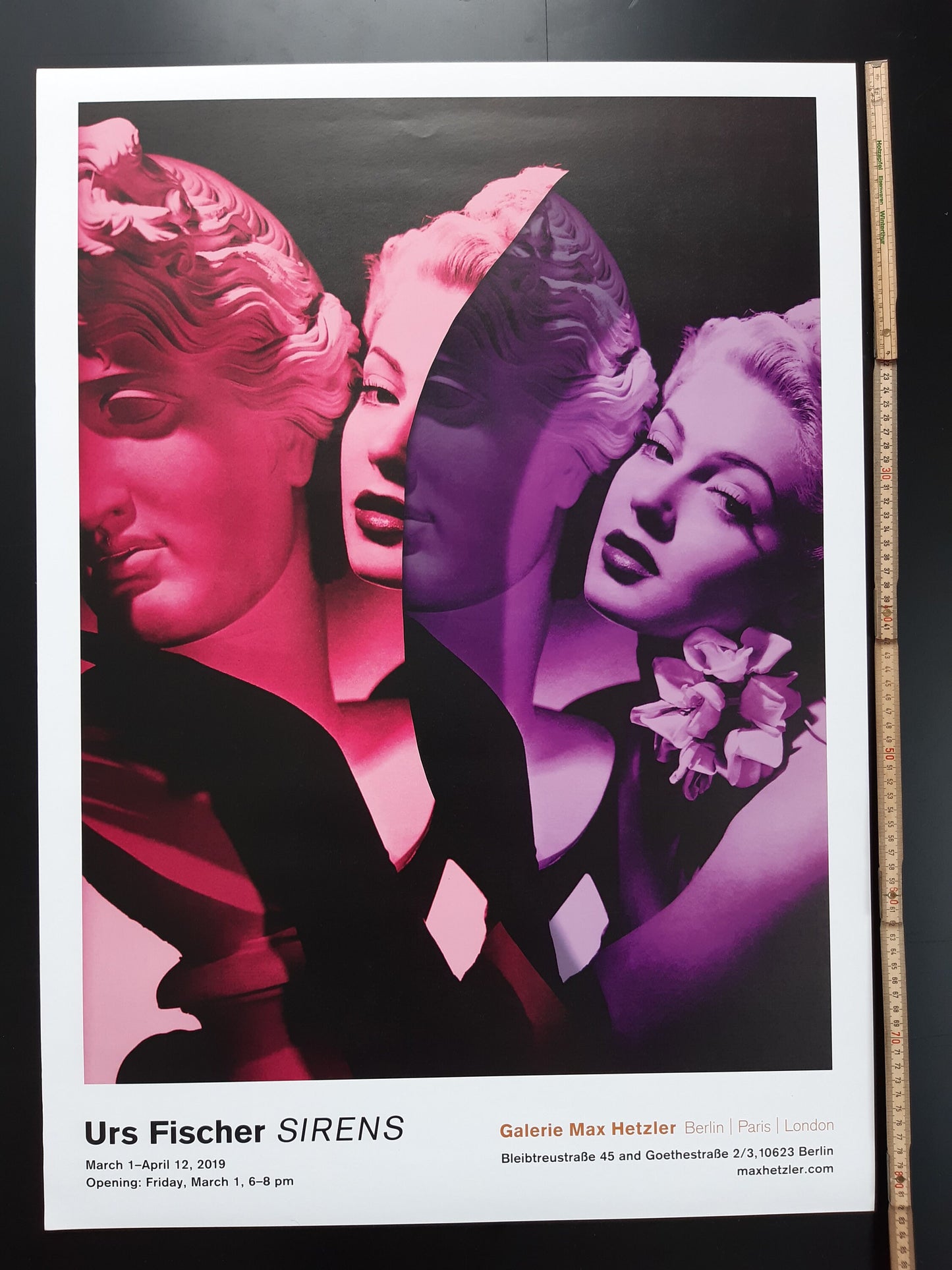Urs Fischer art exhibition poster - 23.2"×33.1" (59×84cm)