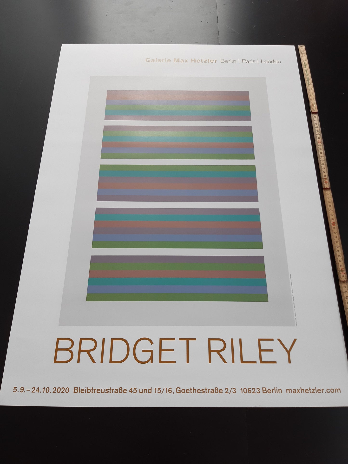 Bridget Riley art exhibition poster - 23.2"×32.9" (59×83.5cm)