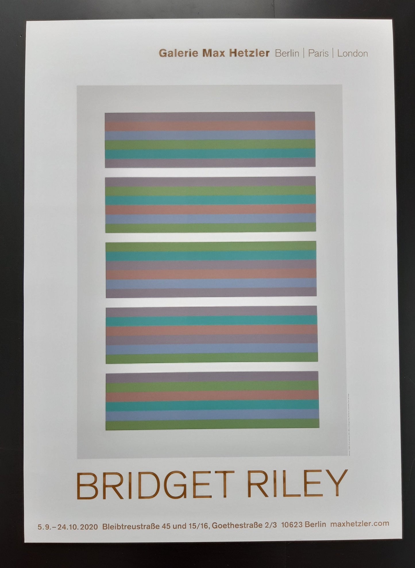 Bridget Riley art exhibition poster - 23.2"×32.9" (59×83.5cm)