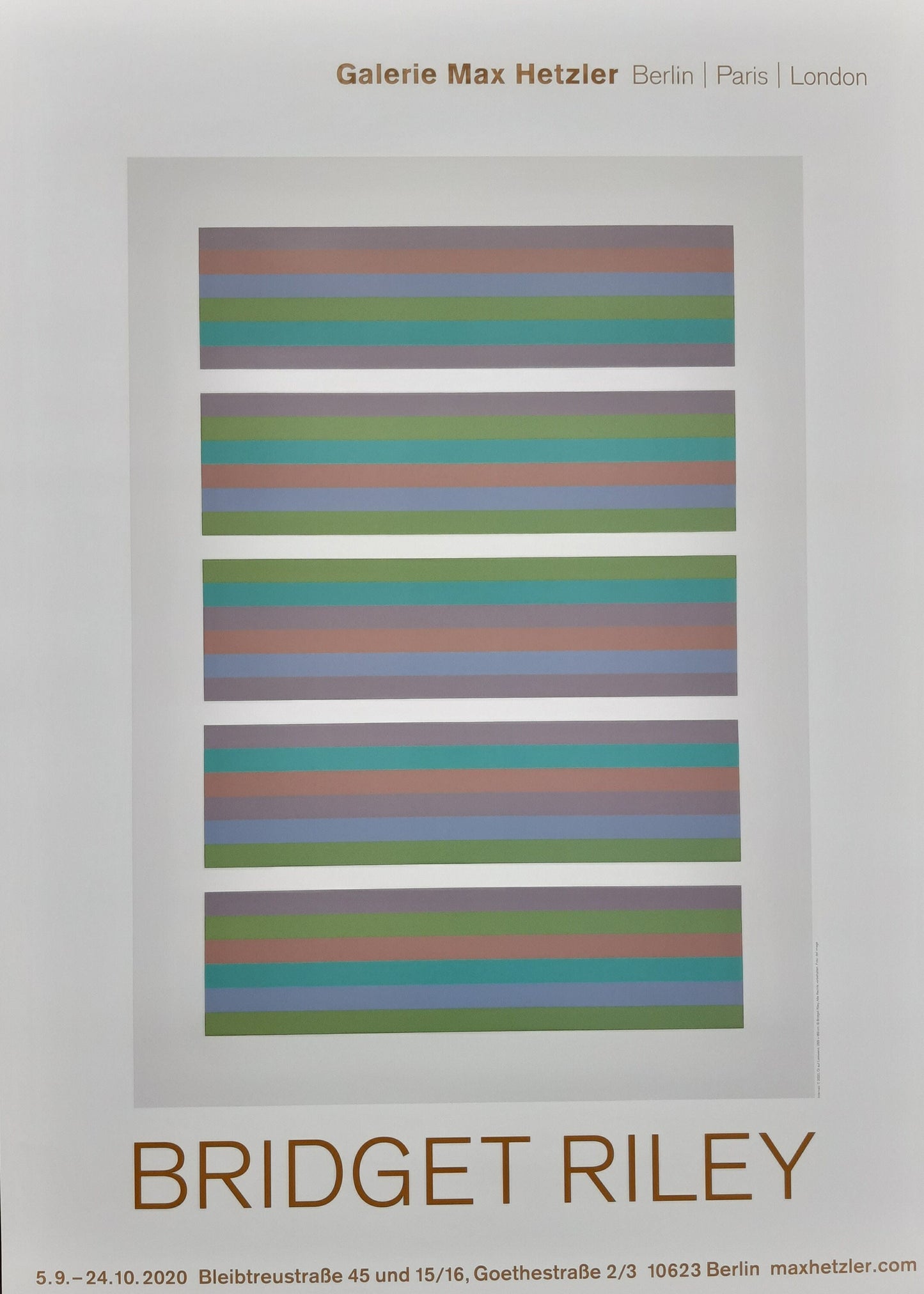 Bridget Riley art exhibition poster - 23.2"×32.9" (59×83.5cm)