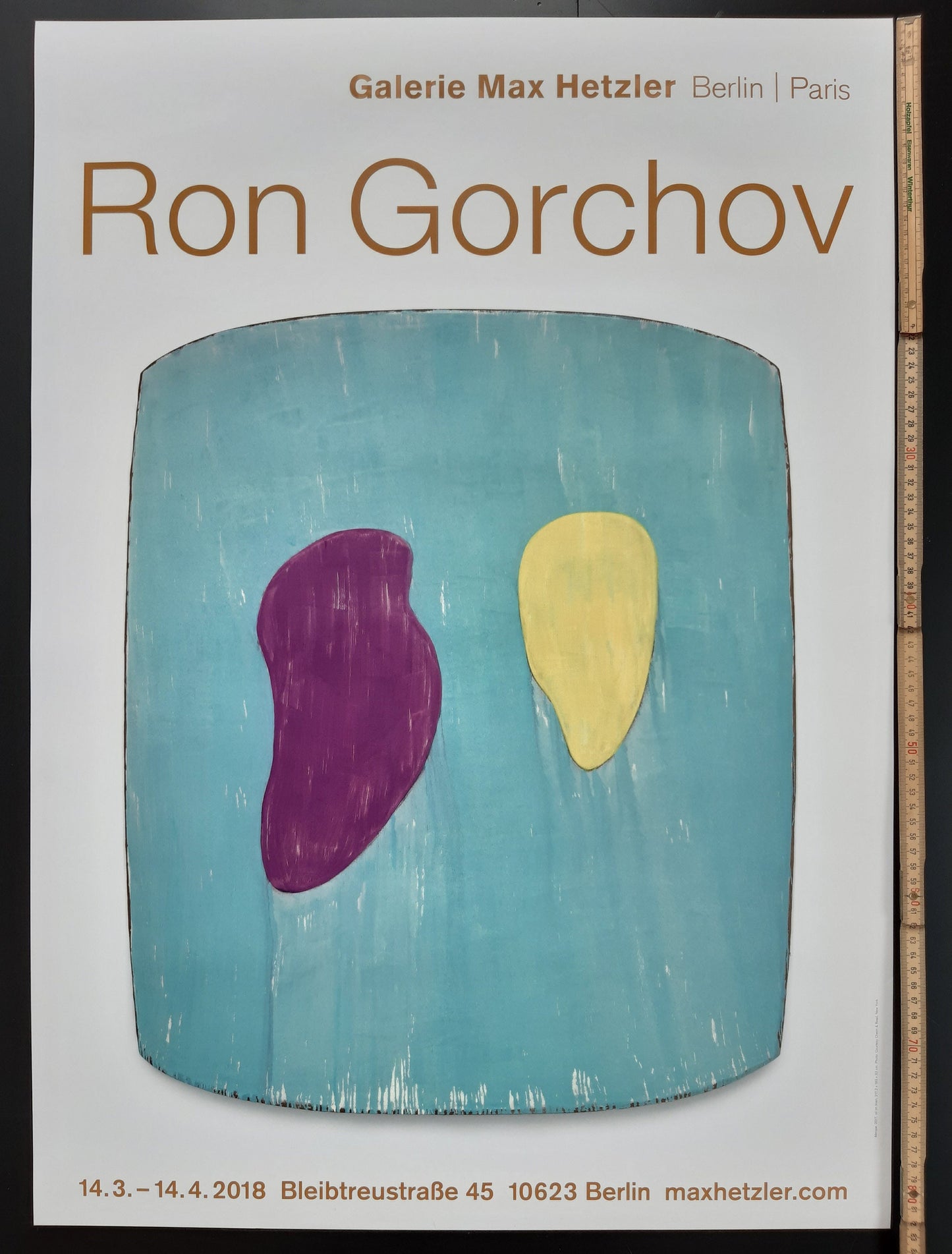 Ron Gorchov art exhibition poster - 23.2"×32.9" (59×83.5cm)
