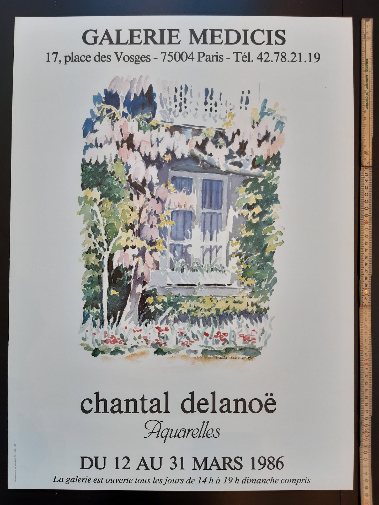 Chantal Delanoë original art poster - 19.7"×27.2" (50×69cm)