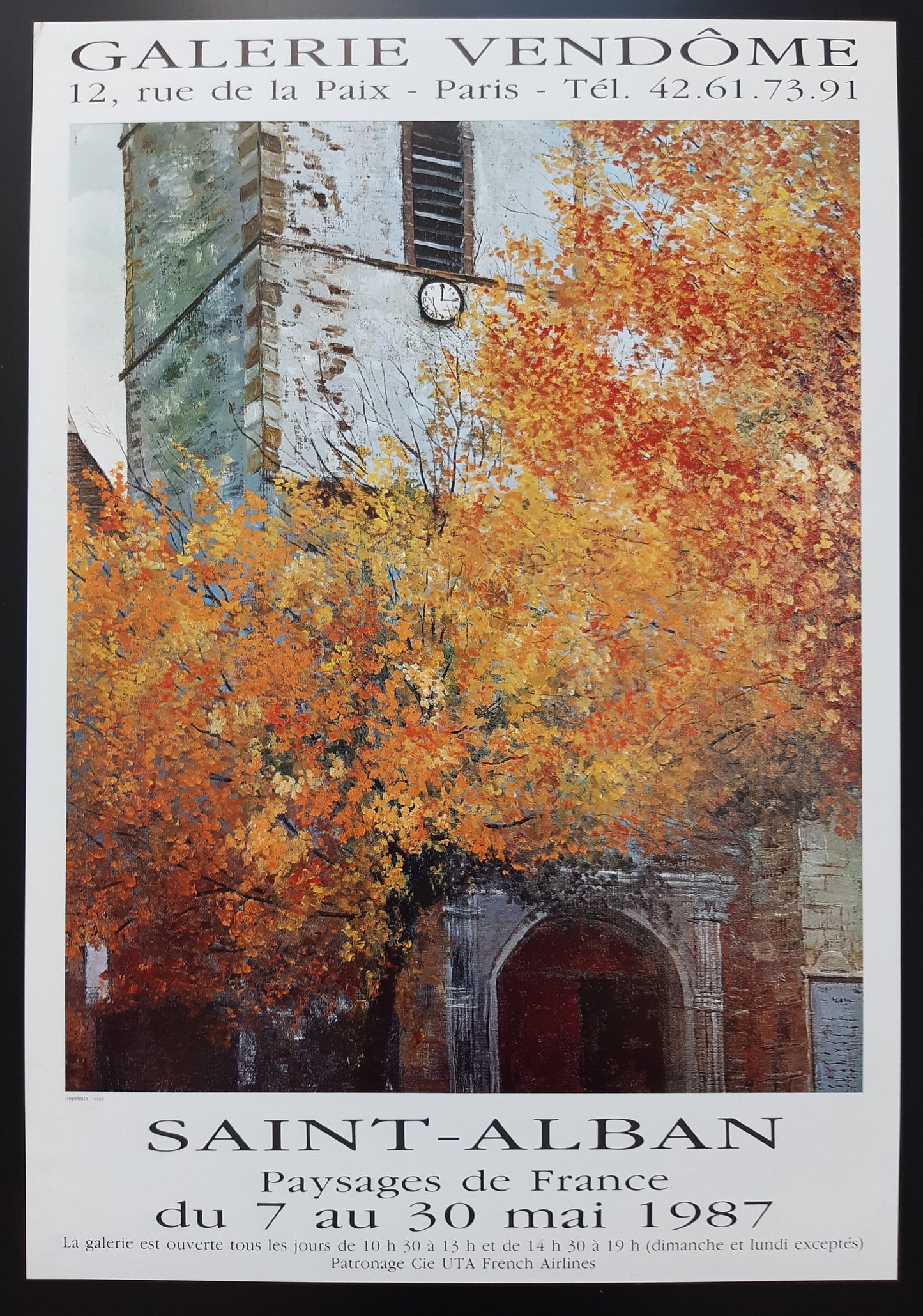 Michel Saint-Alban original art poster - 17.3"×25.0" (44×63.5cm)