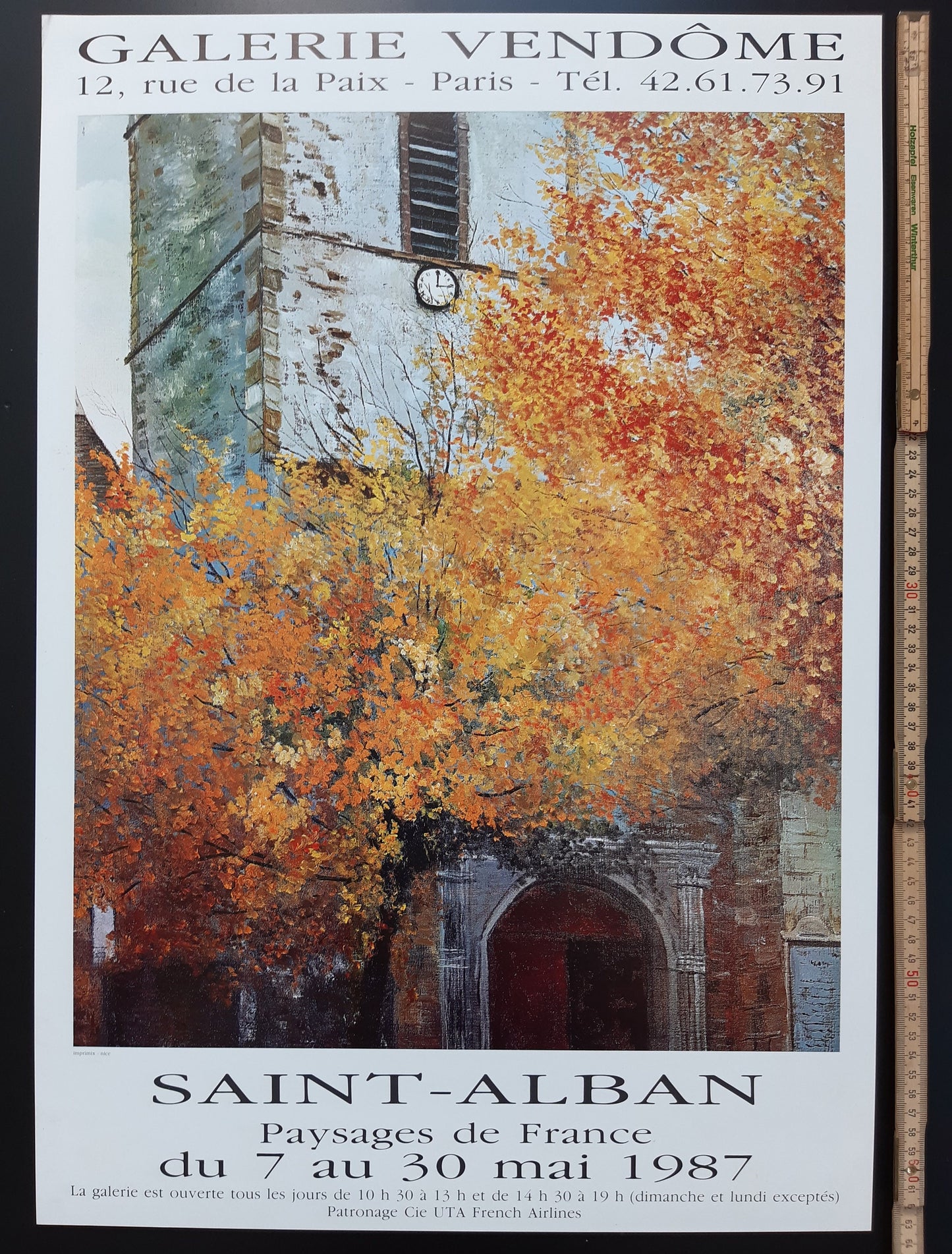Michel Saint-Alban original art poster - 17.3"×25.0" (44×63.5cm)