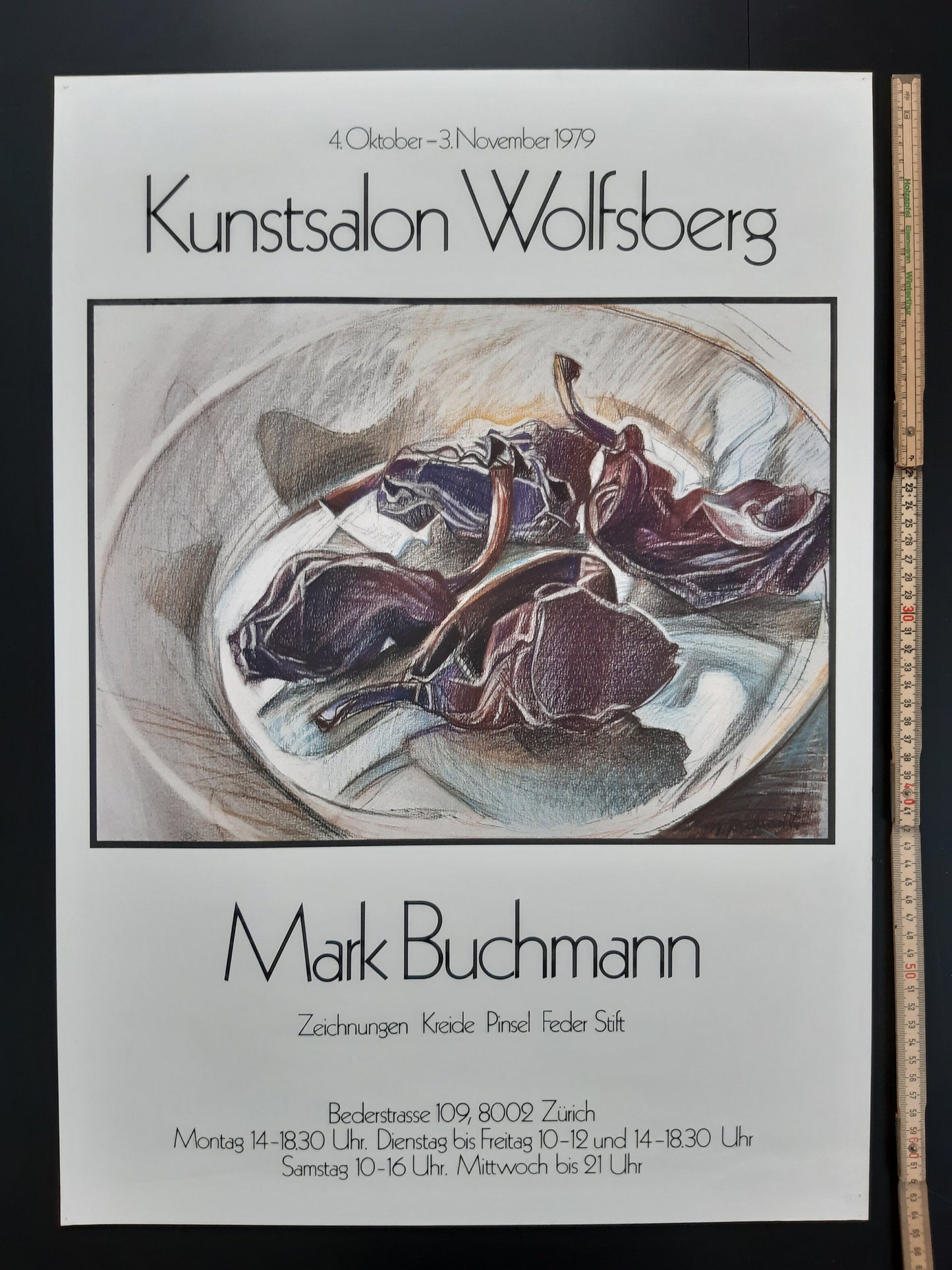 Mark Buchmann art exhibition poster - 18.1"×25.6" (46×65cm)