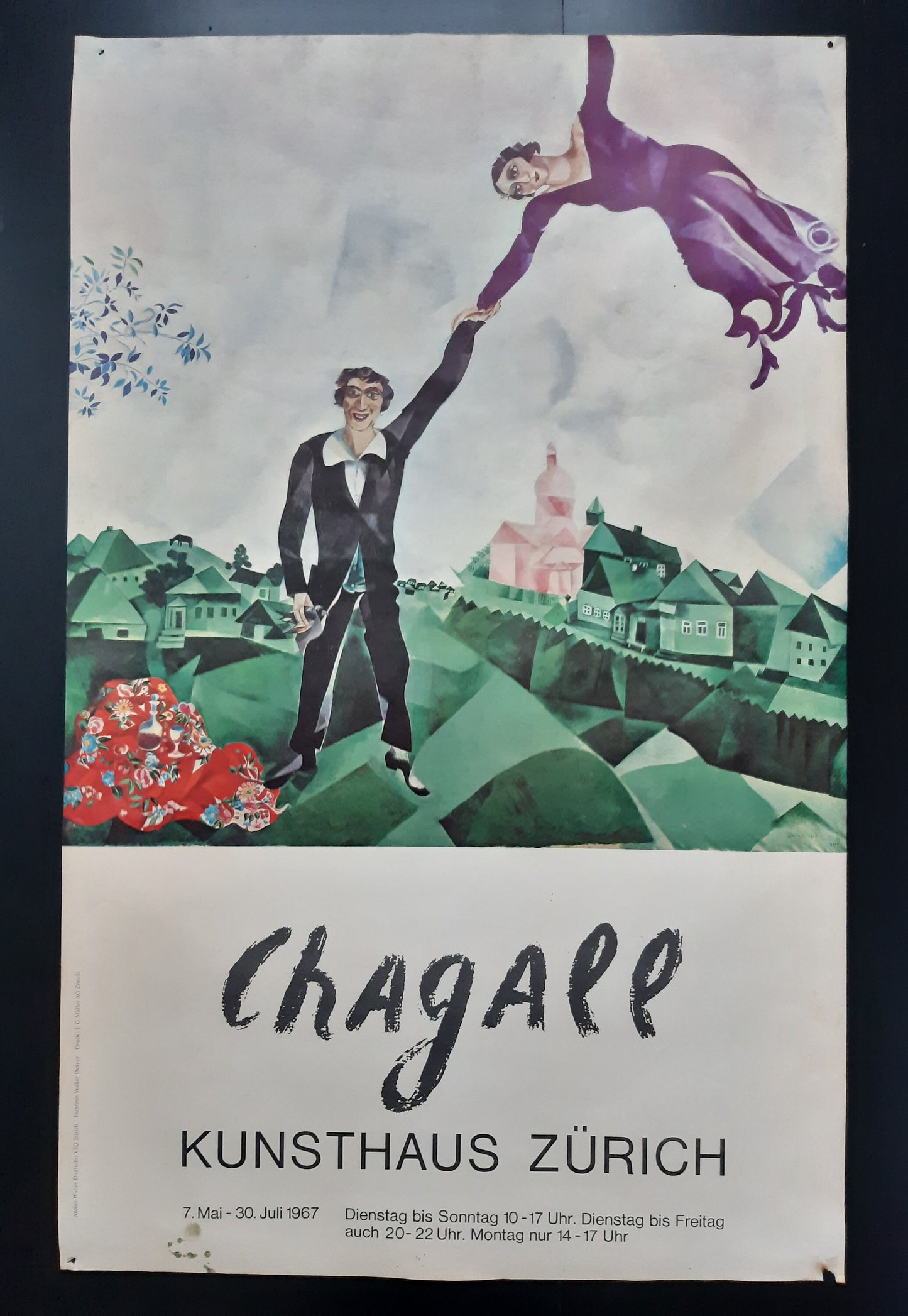 Marc Chagall original art poster - 25.2"×39.8" (64×101cm)