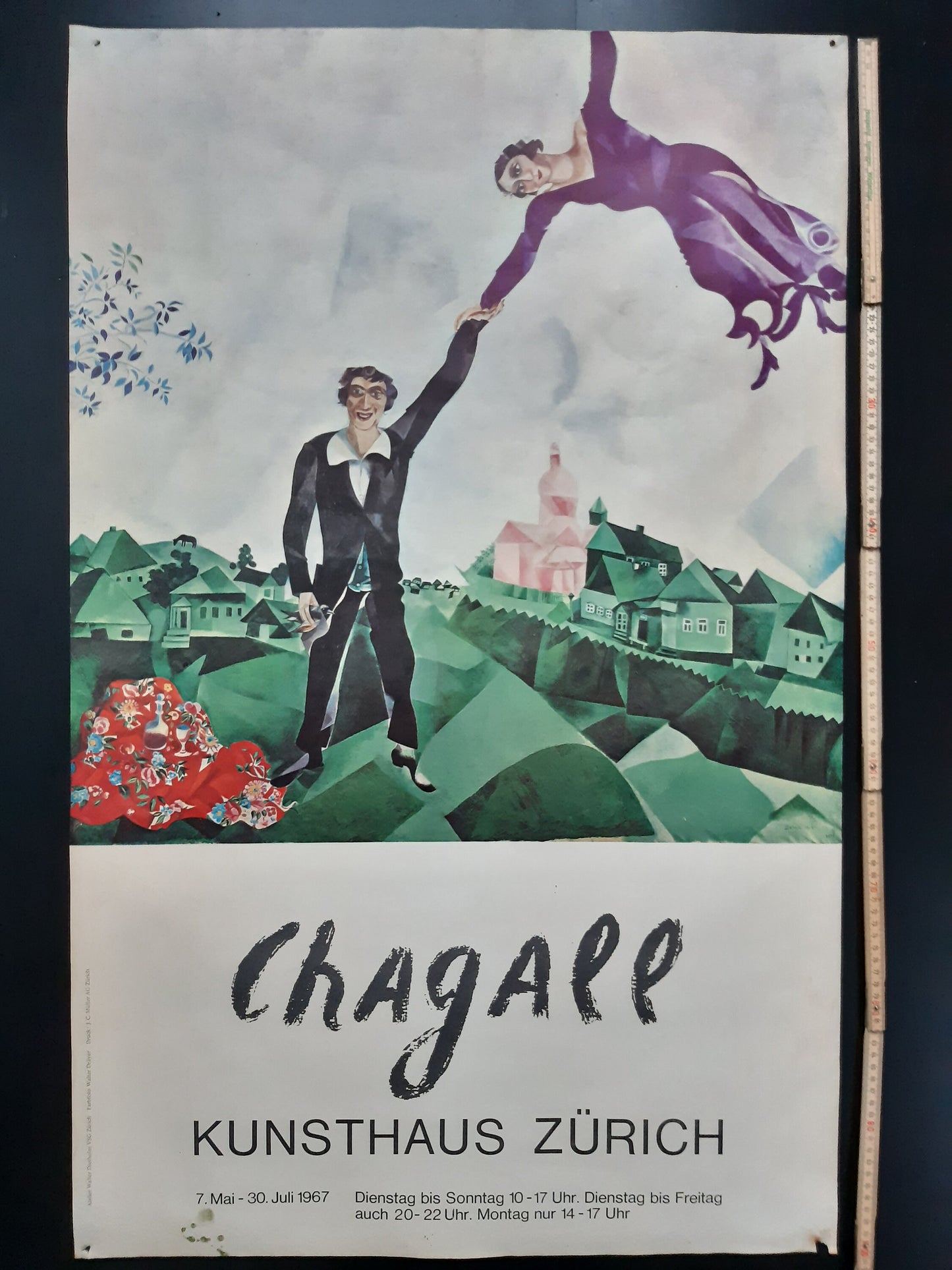 Marc Chagall original art poster - 25.2"×39.8" (64×101cm)