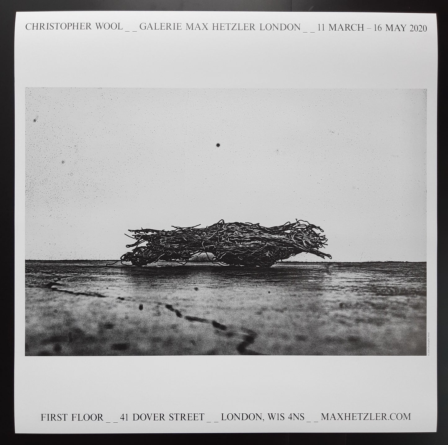 Christopher Wool photo exhibition poster - 23.2"×23.2" (59×59cm)
