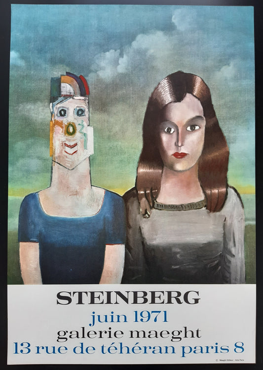 Saul Steinberg original art poster - 19.7"×28.7" (50×73cm)